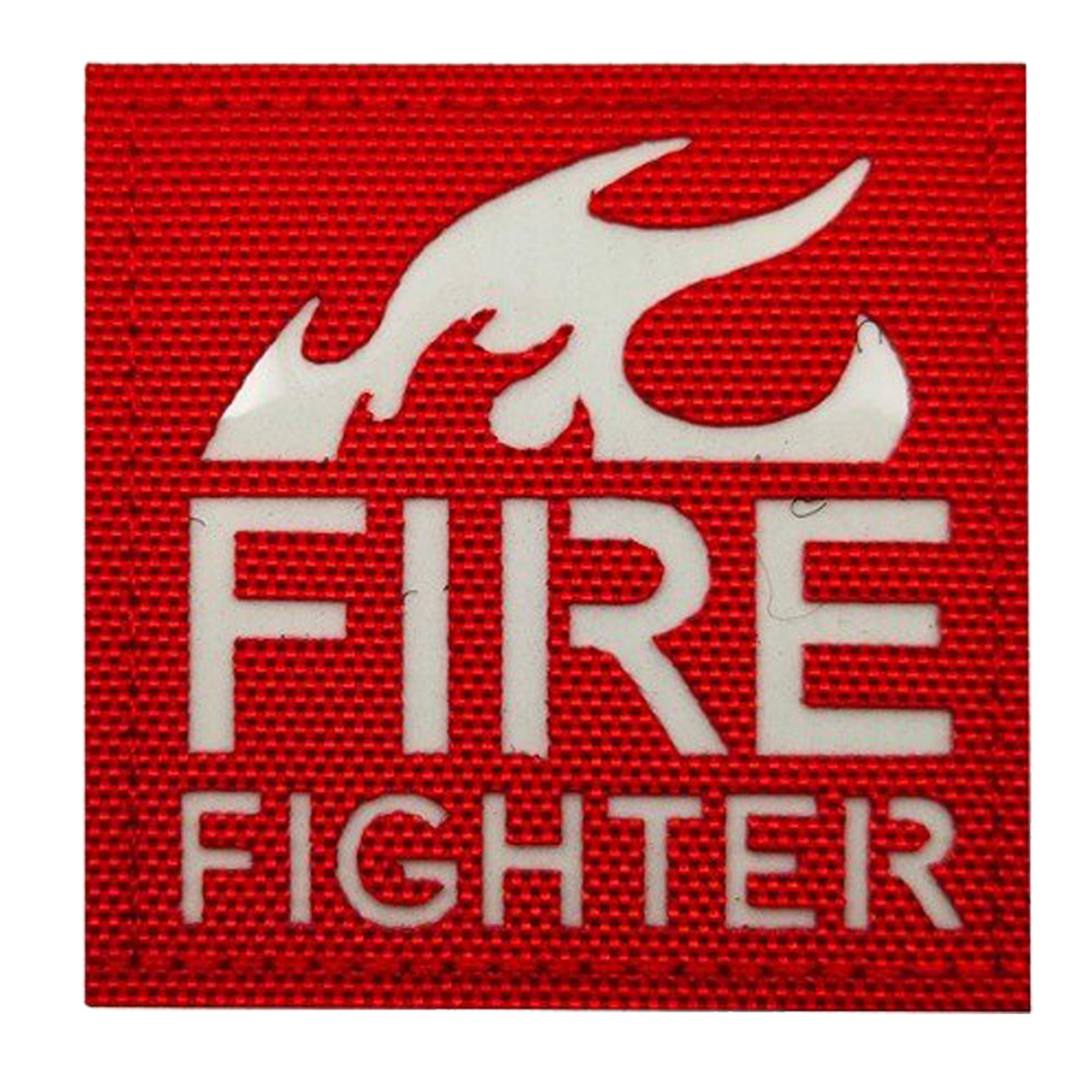2 Pack Glow Dark Firefighter Fire Patches - Fastener Hook and Loop Backing Emblem Tactical Military Appliques Decorative Badges, 1.97 x 1.97 Inch - Image 5