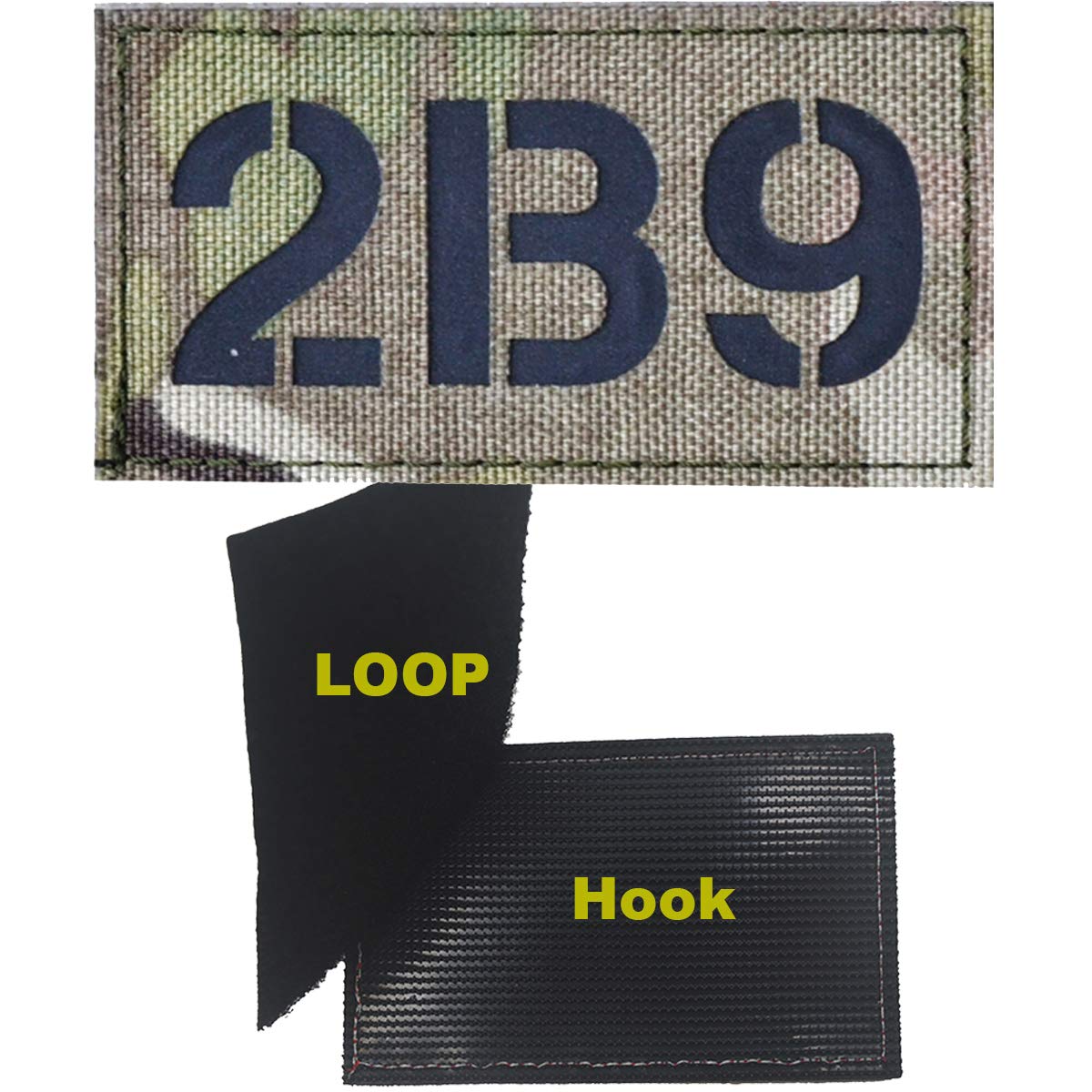 2-Pack Infrared IR Call Sign Reflective Patch,2B9 Customizable Personalized Emblem Military Tactical Patches Armband Badges for Clothing Accessory Backpack - Image 2