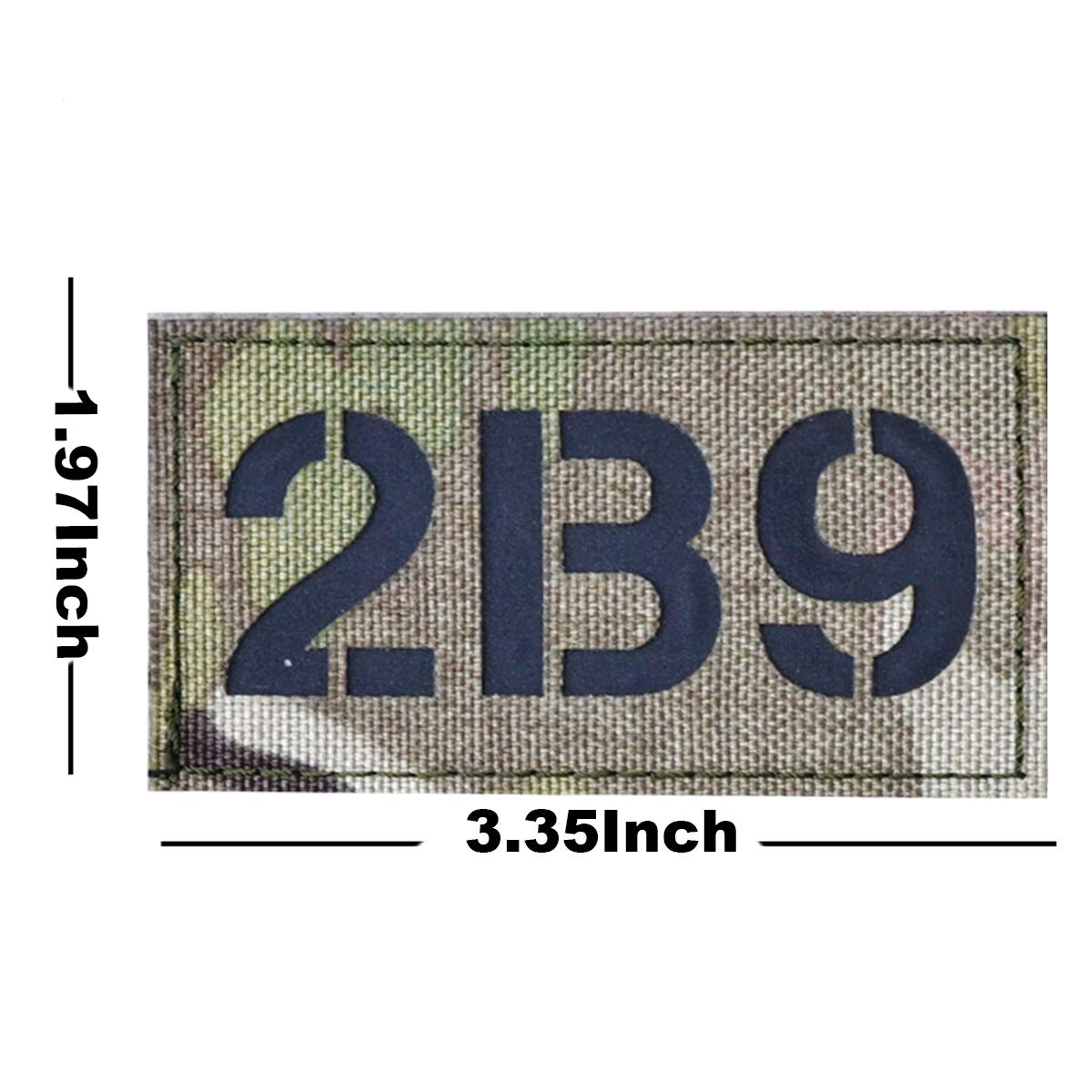 2-Pack Infrared IR Call Sign Reflective Patch,2B9 Customizable Personalized Emblem Military Tactical Patches Armband Badges for Clothing Accessory Backpack - Image 3