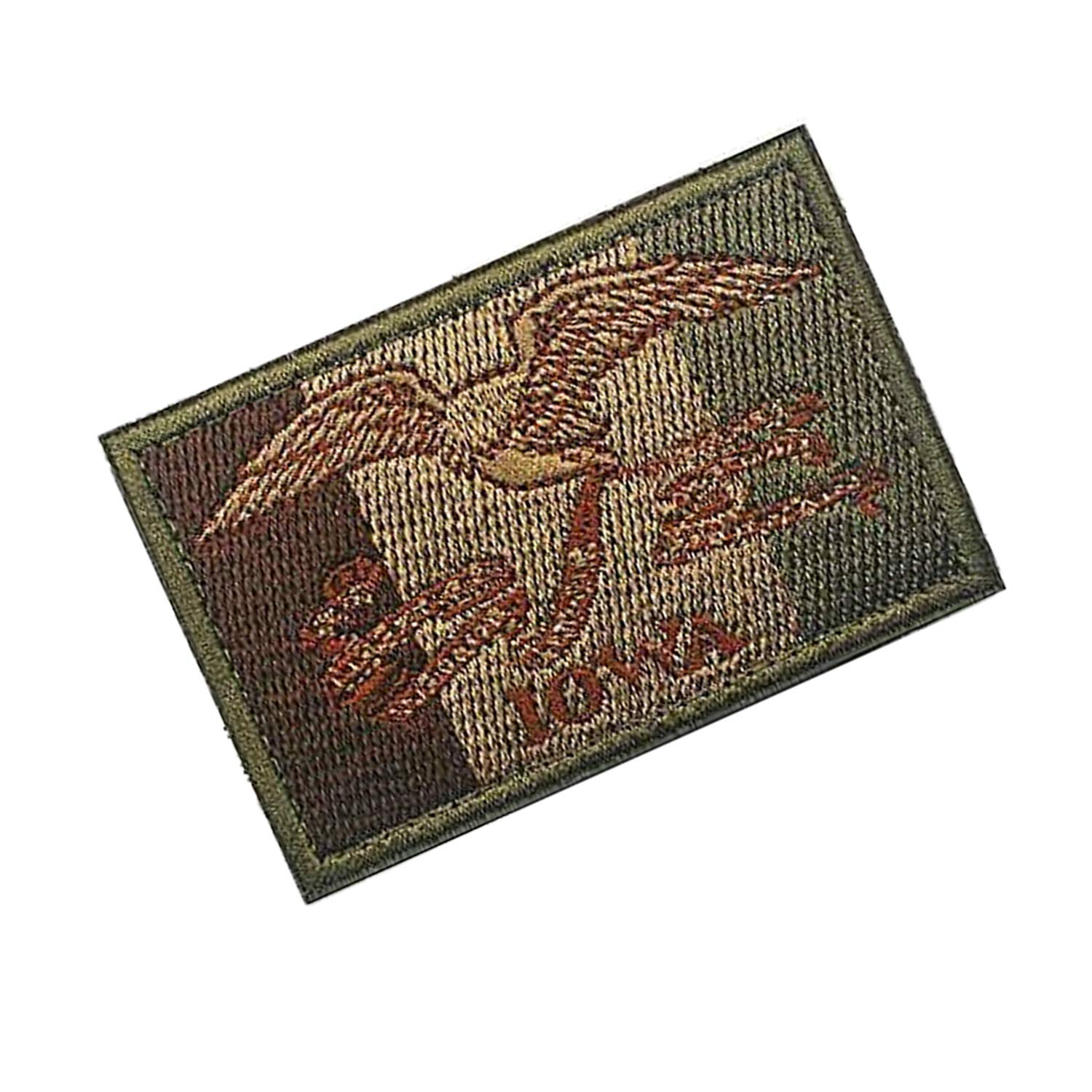 2 Pack Iowa Flag Patch, USA US American Iowa State Flag Embroidered Patches, Fastener Backing Hook and Loop Attach - Emblem Badge Decorative Applique for Military Uniform Tactical Vest Bag Jacket - Image 6