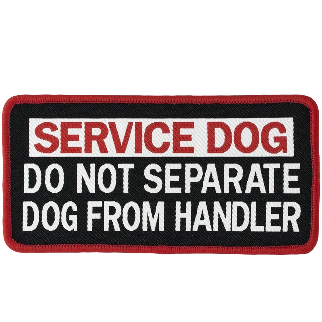2 PCS Service Dog Do Not Separate Service Dog from Handler Tactical Military Badge Emblem Embroidered Fastener Hook & Loop Patches Appliques for Harnesses Vests 4" x 2" Sized - Image 2