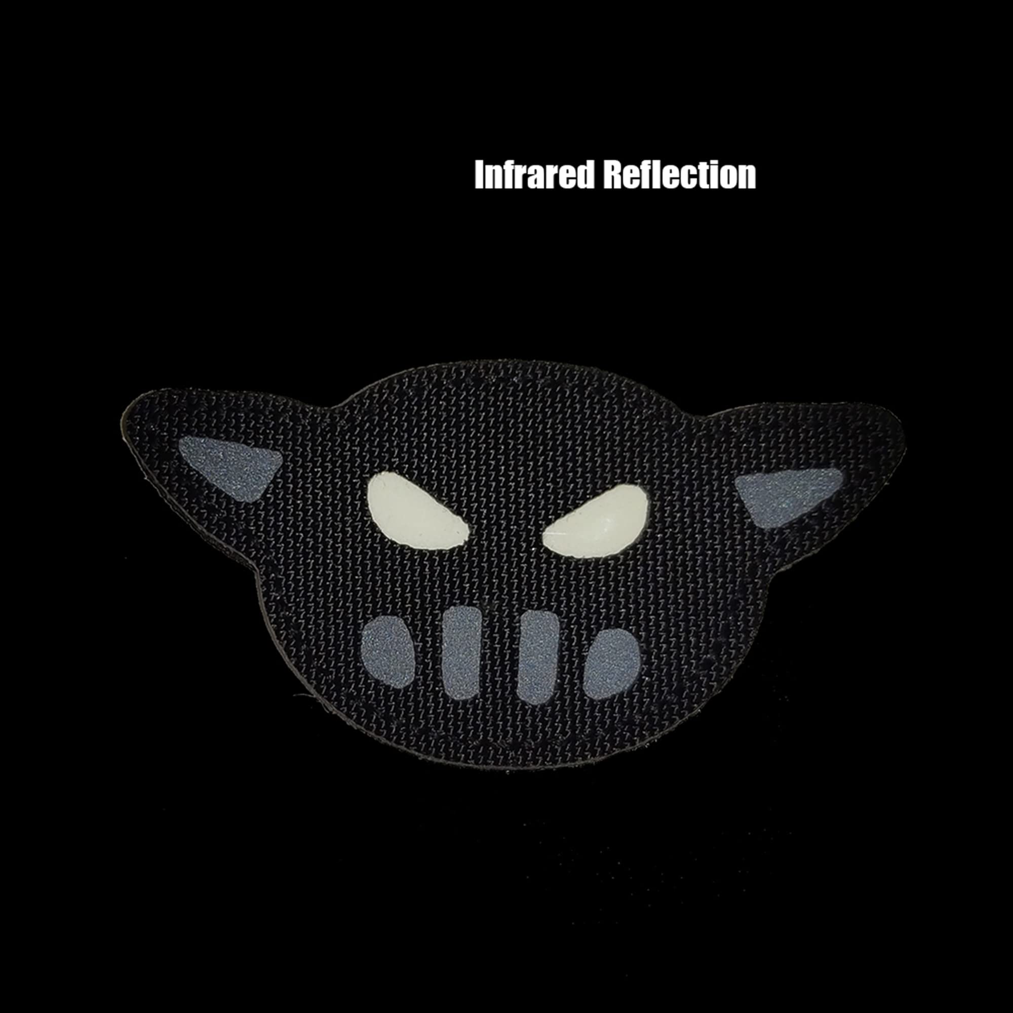 2PCS Black Sheep IR Infrared Reflective Applique Patches Glowing Dark Tactical Military Morale Fabric Patch Decorative Badge - Image 3