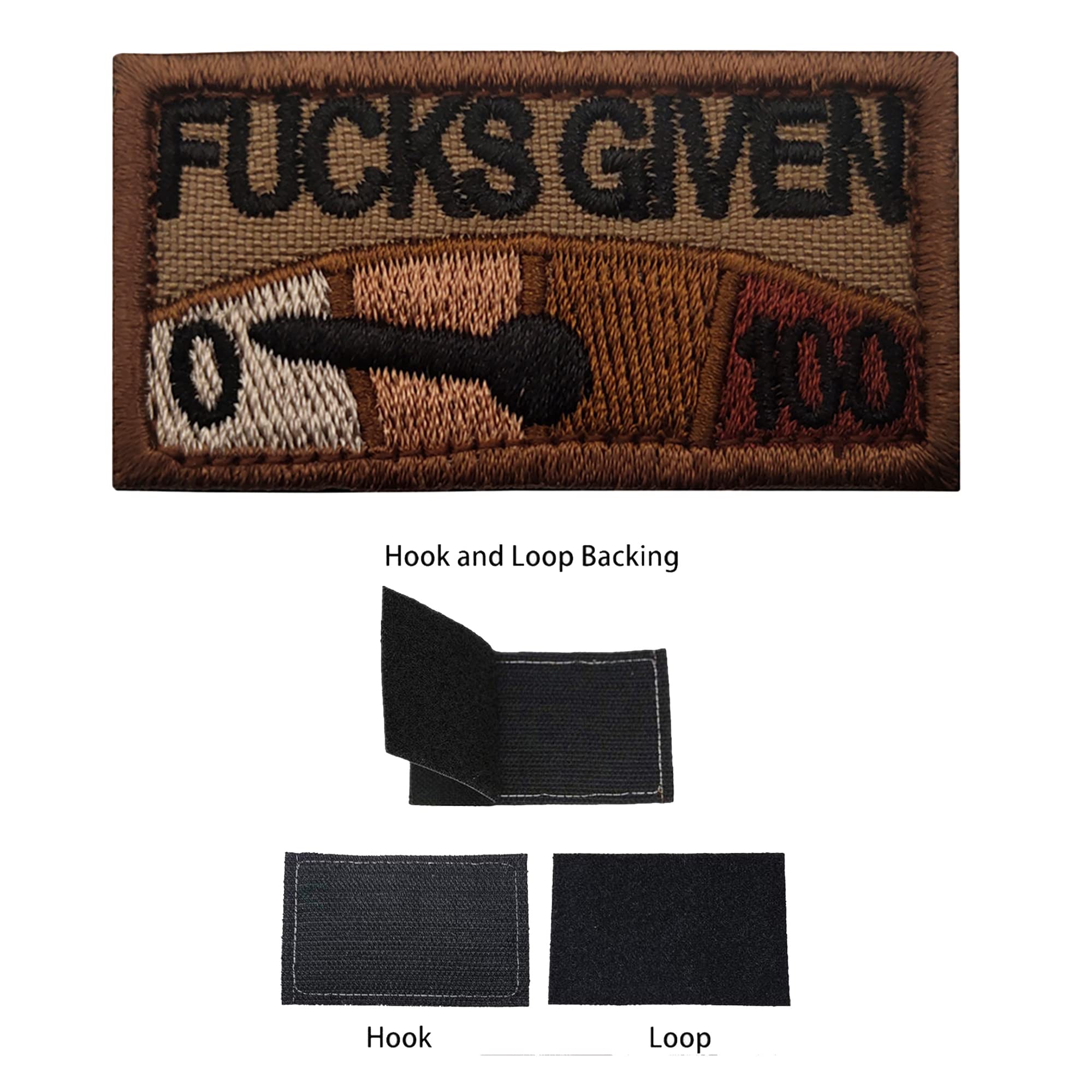 2PCS Fucks Given Embroidered Patch Appliques Clothing Sewing Fabric Patches Tactical Military Emblem Decorative Badges - Image 4
