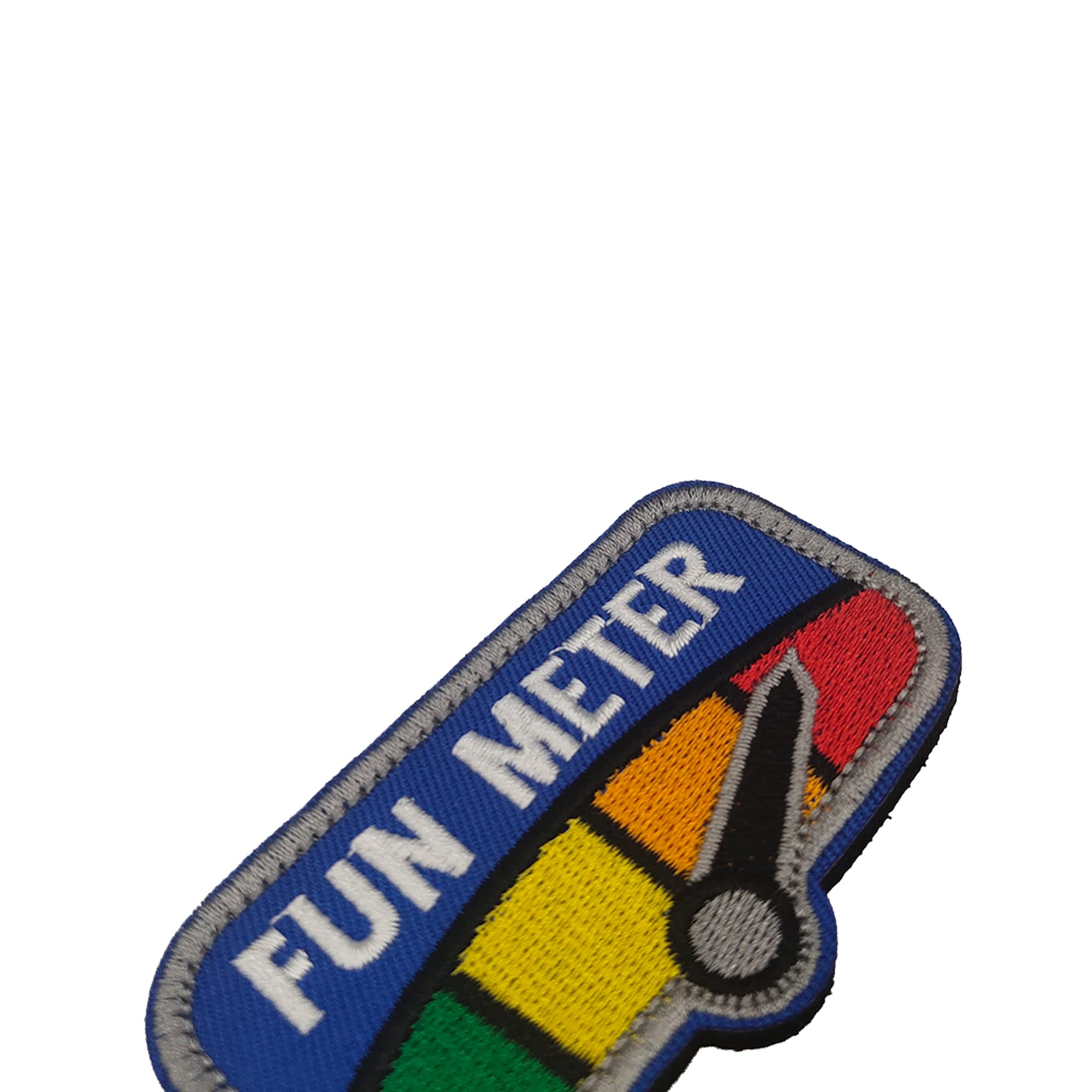 2PCS Fun Meter Embroidered Patch Appliques Clothing Sewing Fabric Patches Tactical Military Emblem Decorative Badges - Image 5