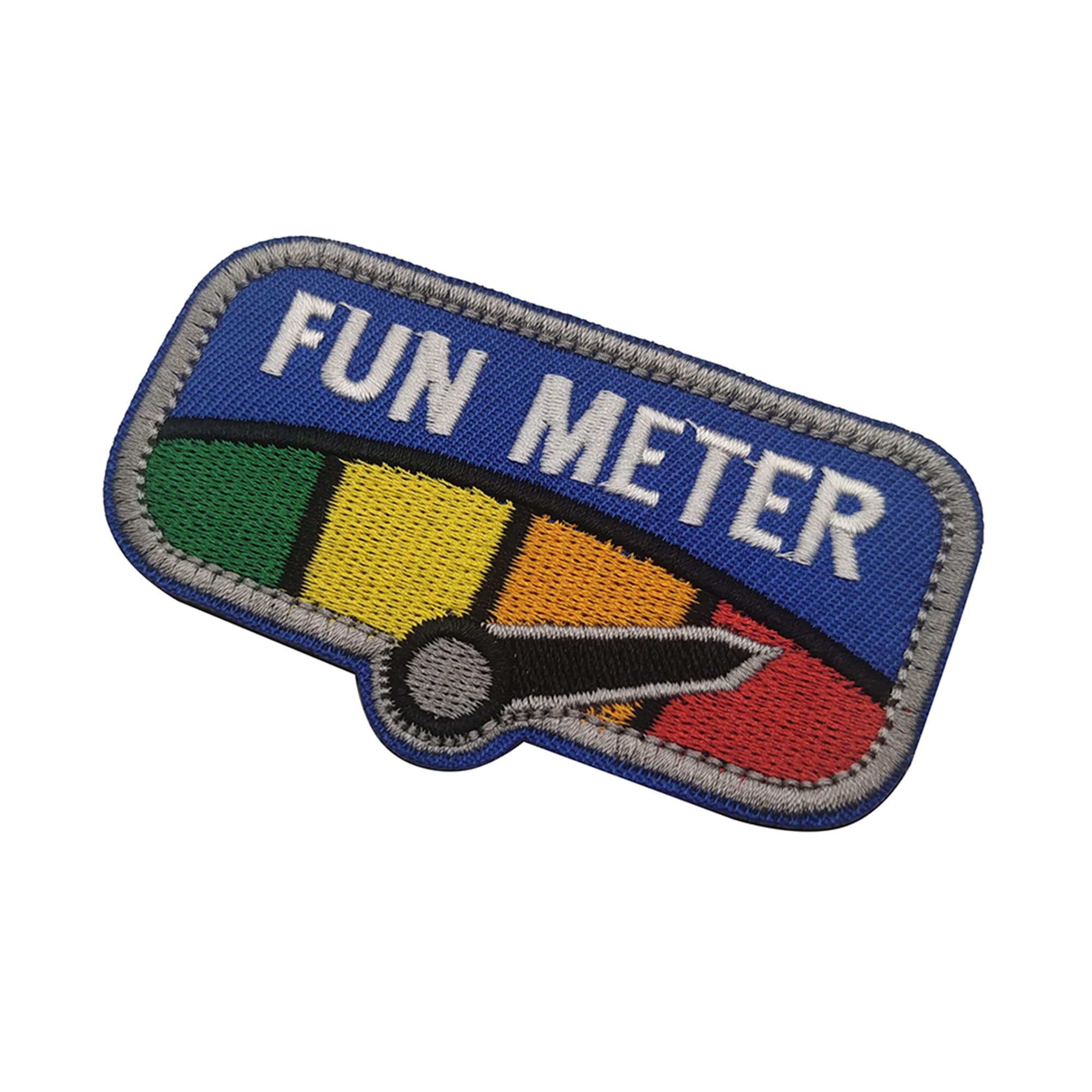 2PCS Fun Meter Embroidered Patch Appliques Clothing Sewing Fabric Patches Tactical Military Emblem Decorative Badges - Image 7