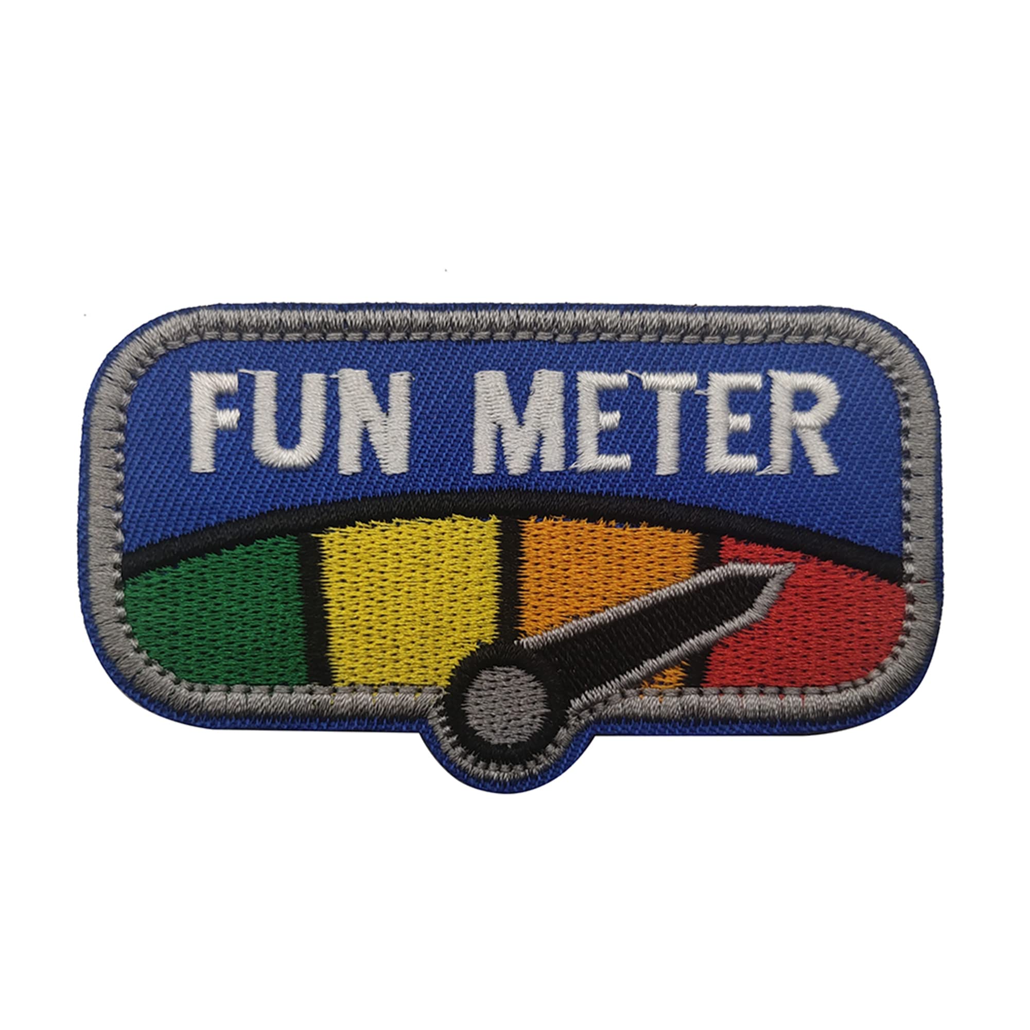 2PCS Fun Meter Embroidered Patch Appliques Clothing Sewing Fabric Patches Tactical Military Emblem Decorative Badges - Image 8