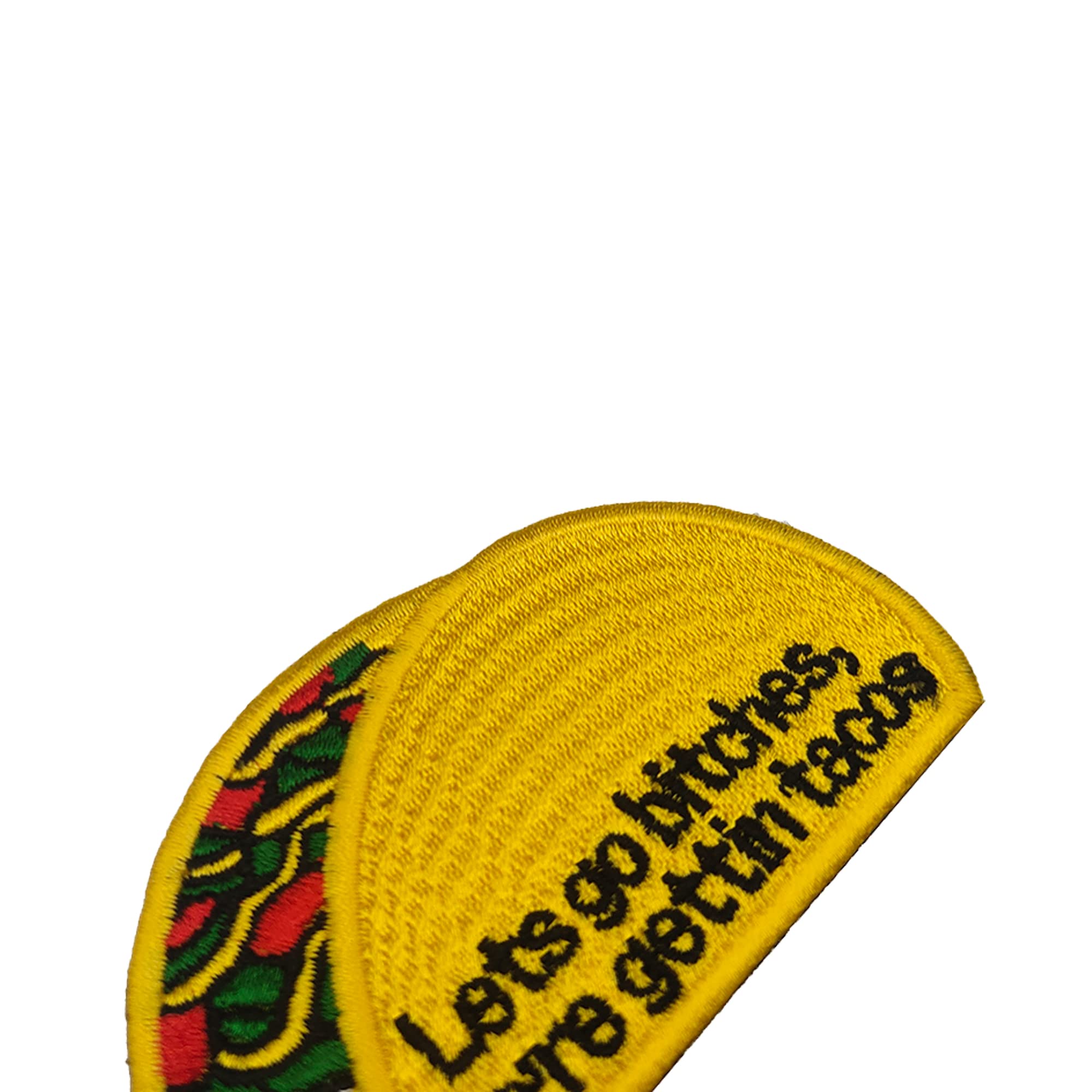 2PCS Let's Go Bitches We're Gettin Tacos Embroidered Patch Appliques Clothing Sewing Fabric Patches Tactical Emblem Decorative Badges - Image 5