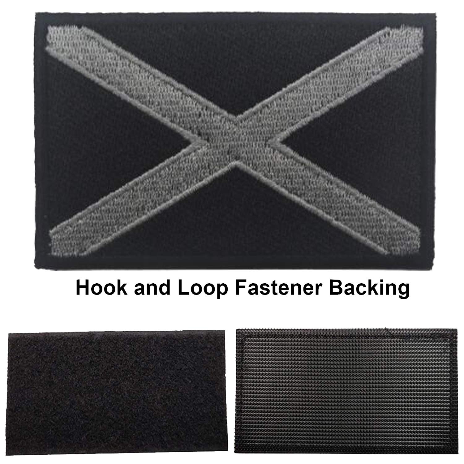 3 Pack Alabama Flag Patch, USA US American Alabama State Flag Embroidered Patches, Fastener Backing Hook and Loop Attach - Emblem Badge Decorative Applique for Military Uniform Tactical Bag Jacket - Image 2