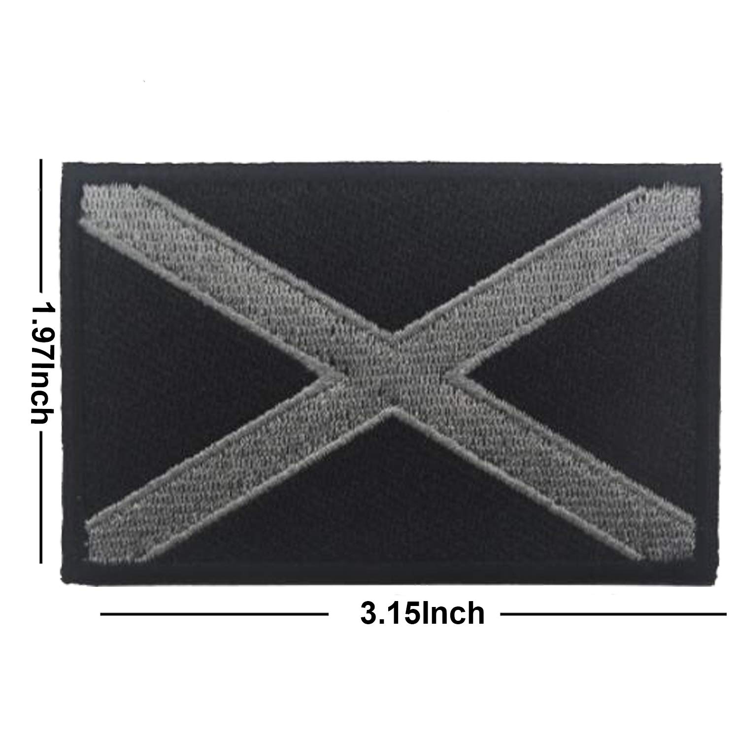 3 Pack Alabama Flag Patch, USA US American Alabama State Flag Embroidered Patches, Fastener Backing Hook and Loop Attach - Emblem Badge Decorative Applique for Military Uniform Tactical Bag Jacket - Image 3