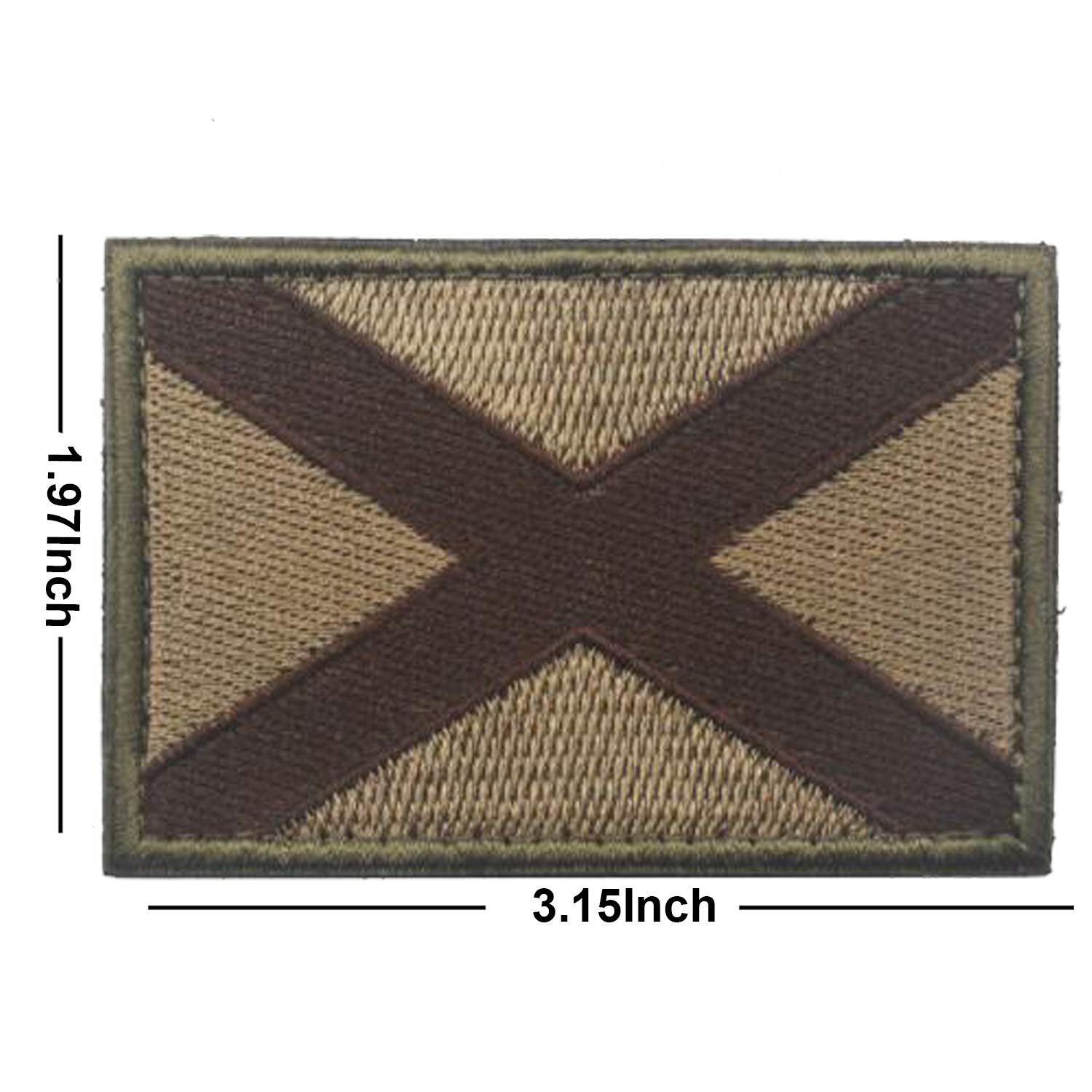 3 Pack Alabama Flag Patch, USA US American Alabama State Flag Embroidered Patches, Fastener Backing Hook and Loop Attach - Emblem Badge Decorative Applique for Military Uniform Tactical Bag Jacket - Image 7