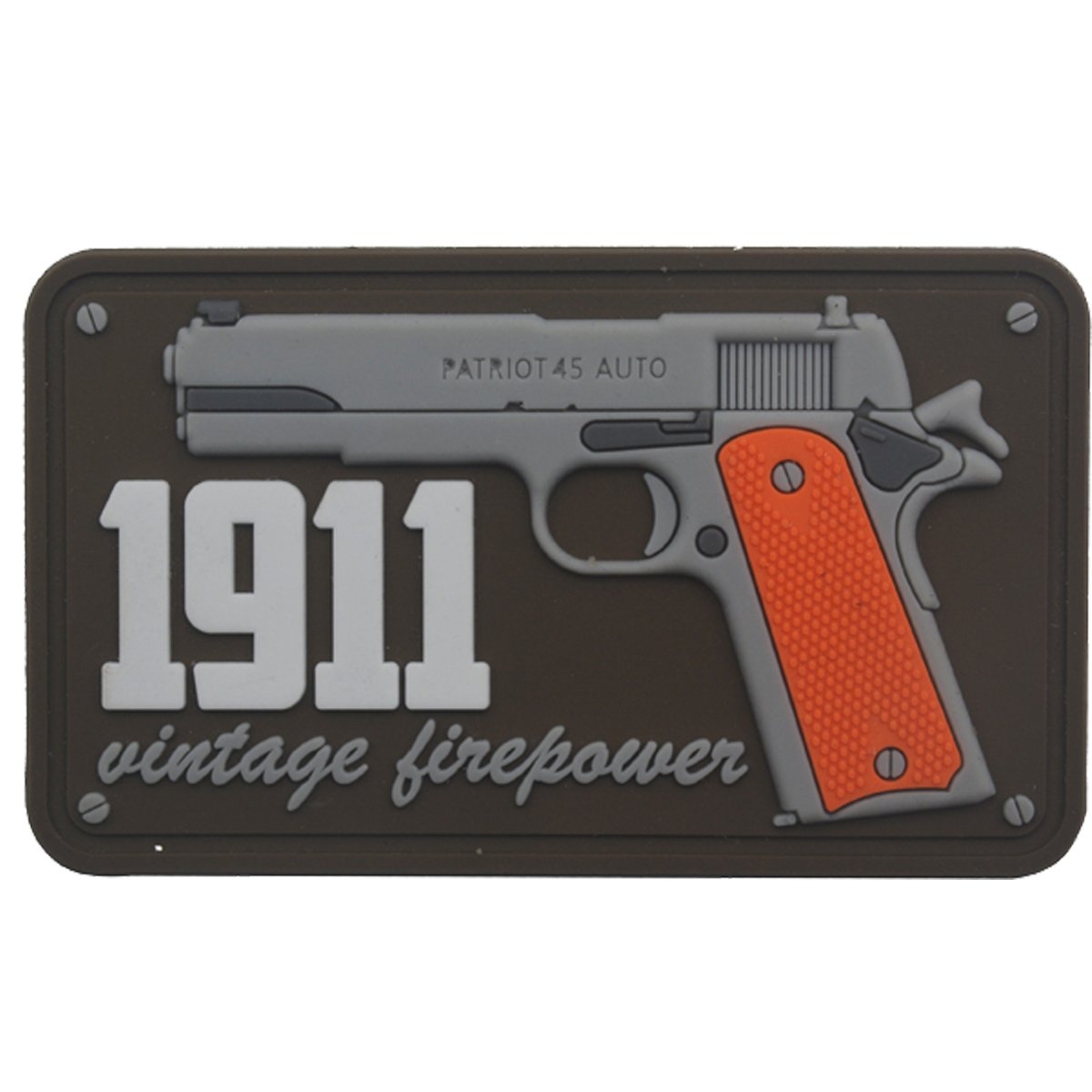 3D PVC 1911 Gun Tactical Military Morale Fastener Hook Badge Rubber Patch 2PCS - Image 3
