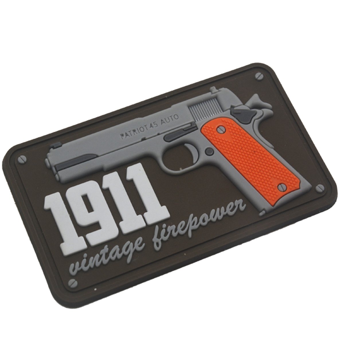 3D PVC 1911 Gun Tactical Military Morale Fastener Hook Badge Rubber Patch 2PCS - Image 5