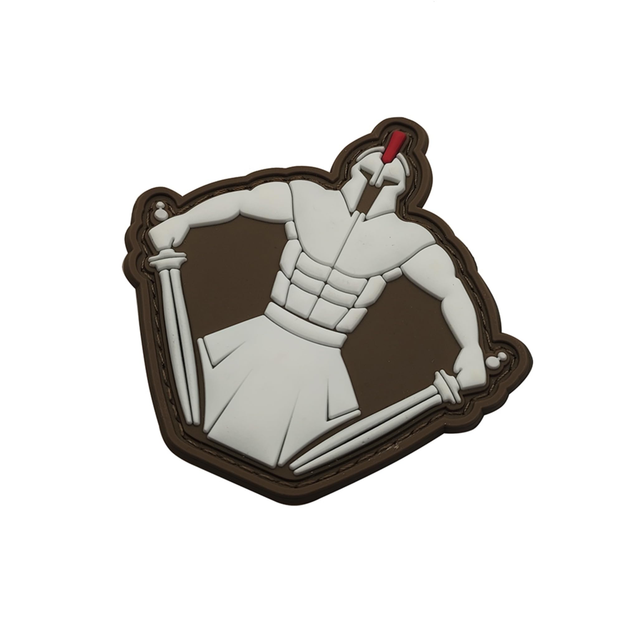 3D PVC Spartan Warrior Patches, Glow in Dark, Hook and Loop Backing Luminous Patch Appliques, Outdoor Backpack Badges, 3.15 x 3.15 Inch, Brown - Image 8