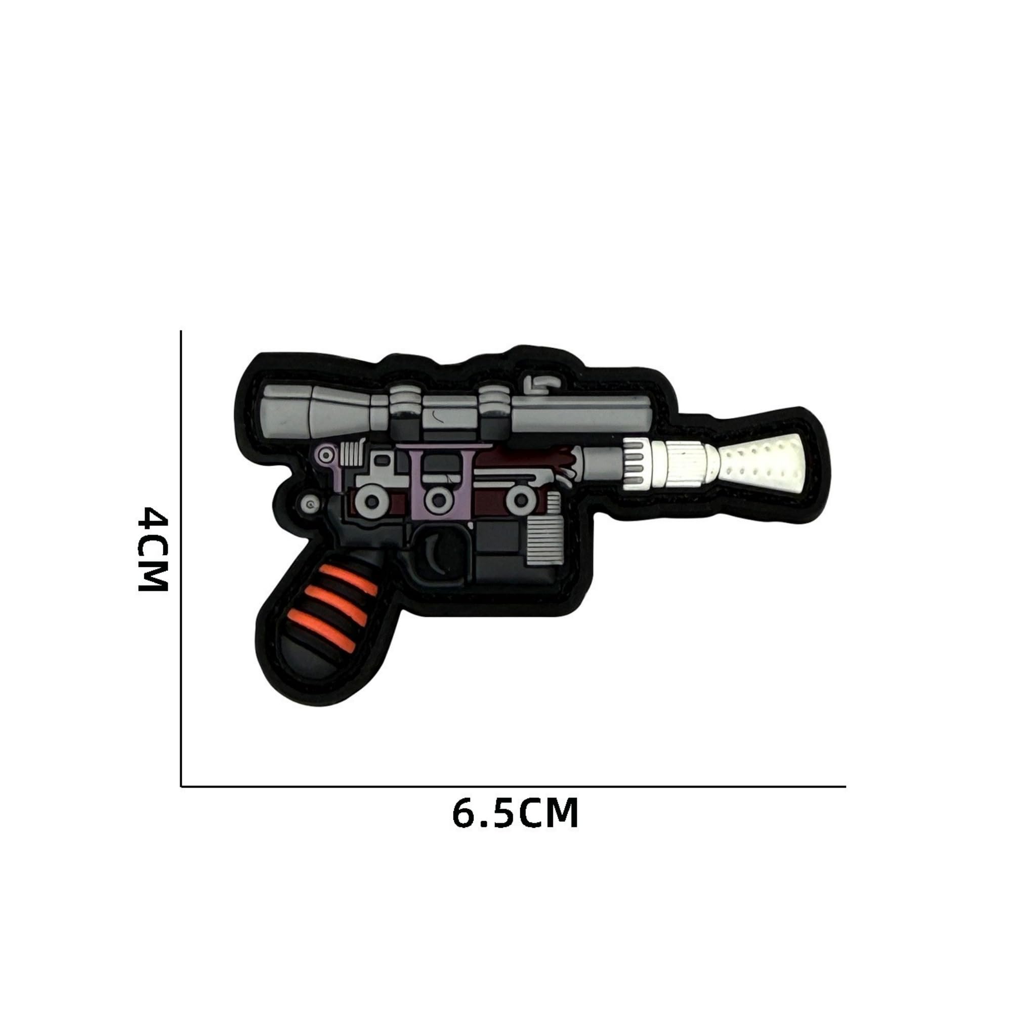 3D PVC Tactical Morale Patches, Q Version Weapon Design, Hook Backing, Rubber Outdoor Bag Badges (Color-e) - Image 6
