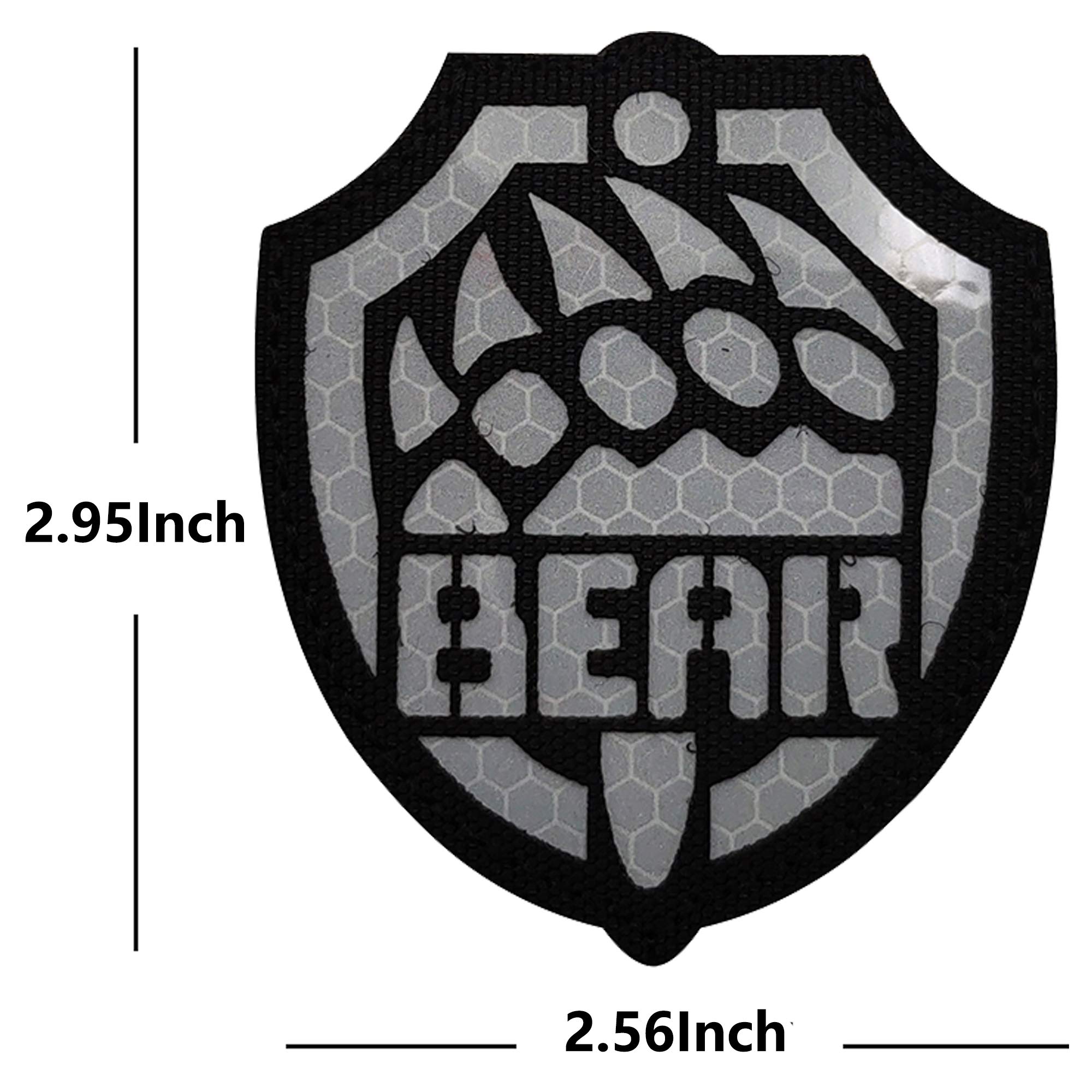 4 Pack Russia Escape from Tarkov Bear USEC IR Infrared Reflective Patch - Tactical Military Badges Decorative Appliques - Hook and Loop Fastener Backing - Image 5