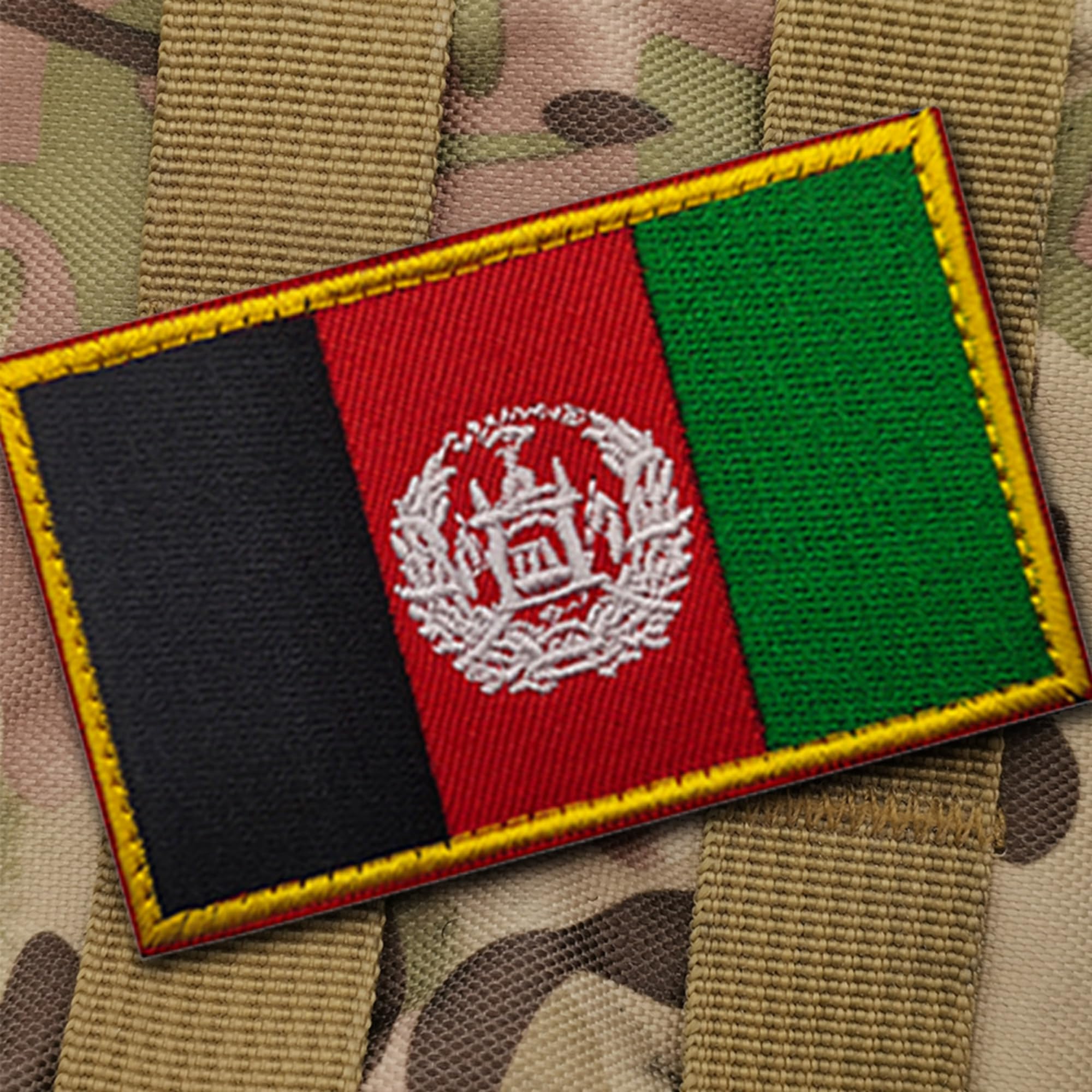 Special Forces Commando Embroidered Patch, Shield Shape with Hook and Loop Backing, Afghan Flag Tactical Clothing Patch, 5.12 x 3.03 Inches, 2 Pack - Image 7
