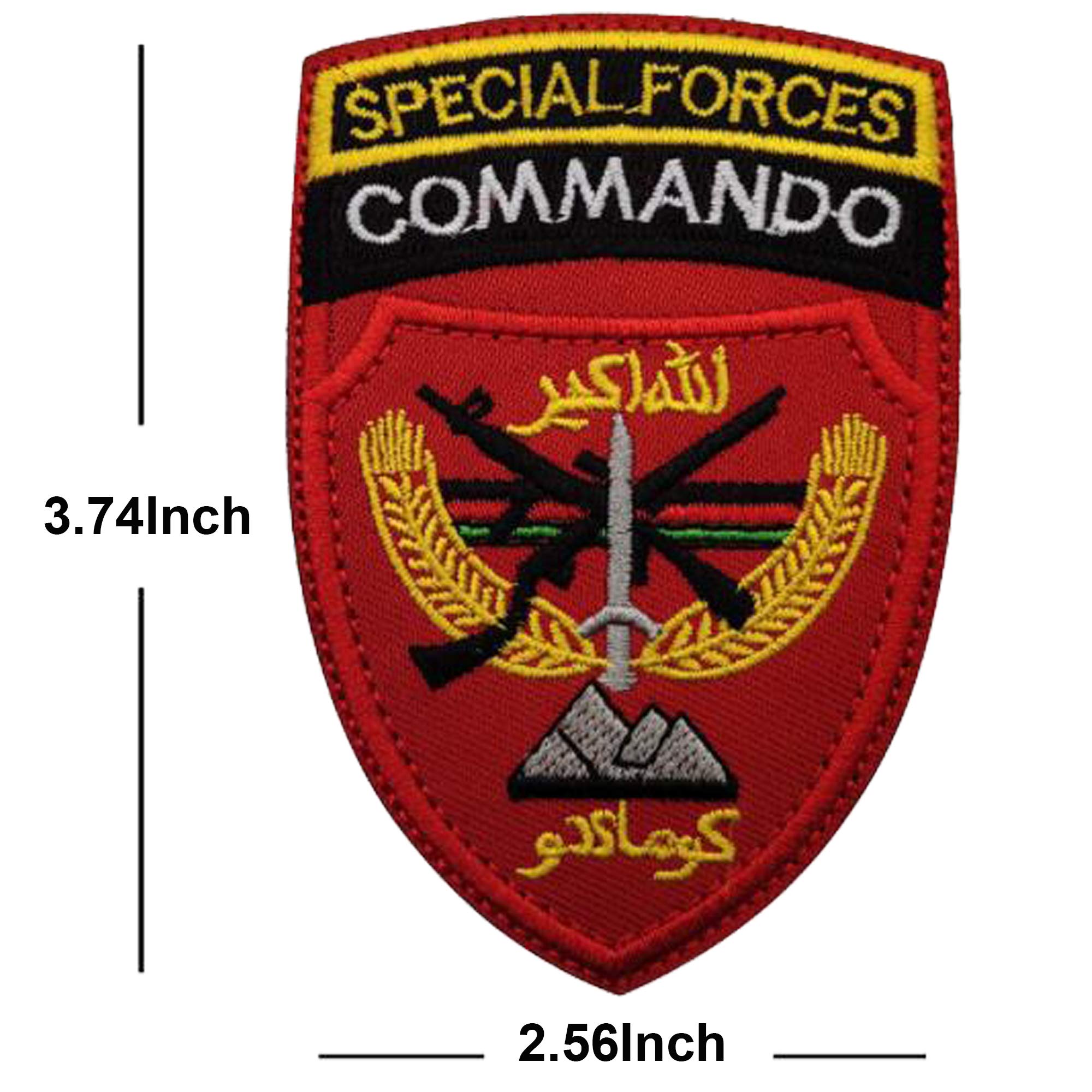 Afghanistan Special Forces Commando Patches Embroidered Tactical Military Morale Badges DIY Appliques Fastener Hook and Loop Backing Embroidery Patch - Image 2