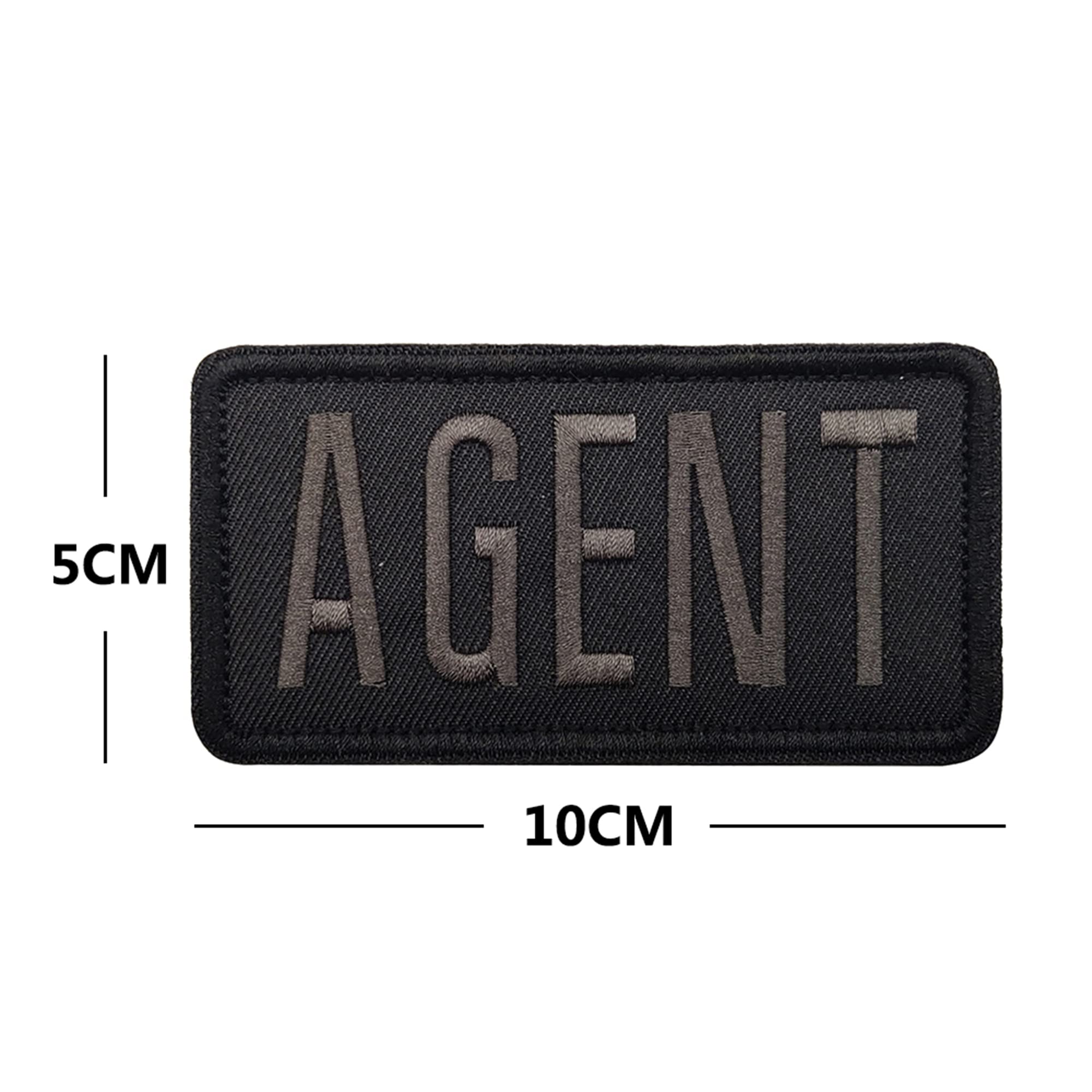 Agent Embroidered Patches Appliques Military Tactical Halloween Cosplay Costume Sewing Applique Emblem Armband Badges for Motorcycle Rider or Bikers Veteran Vest (10x5cm/3.94x1.97Inch) - Image 3