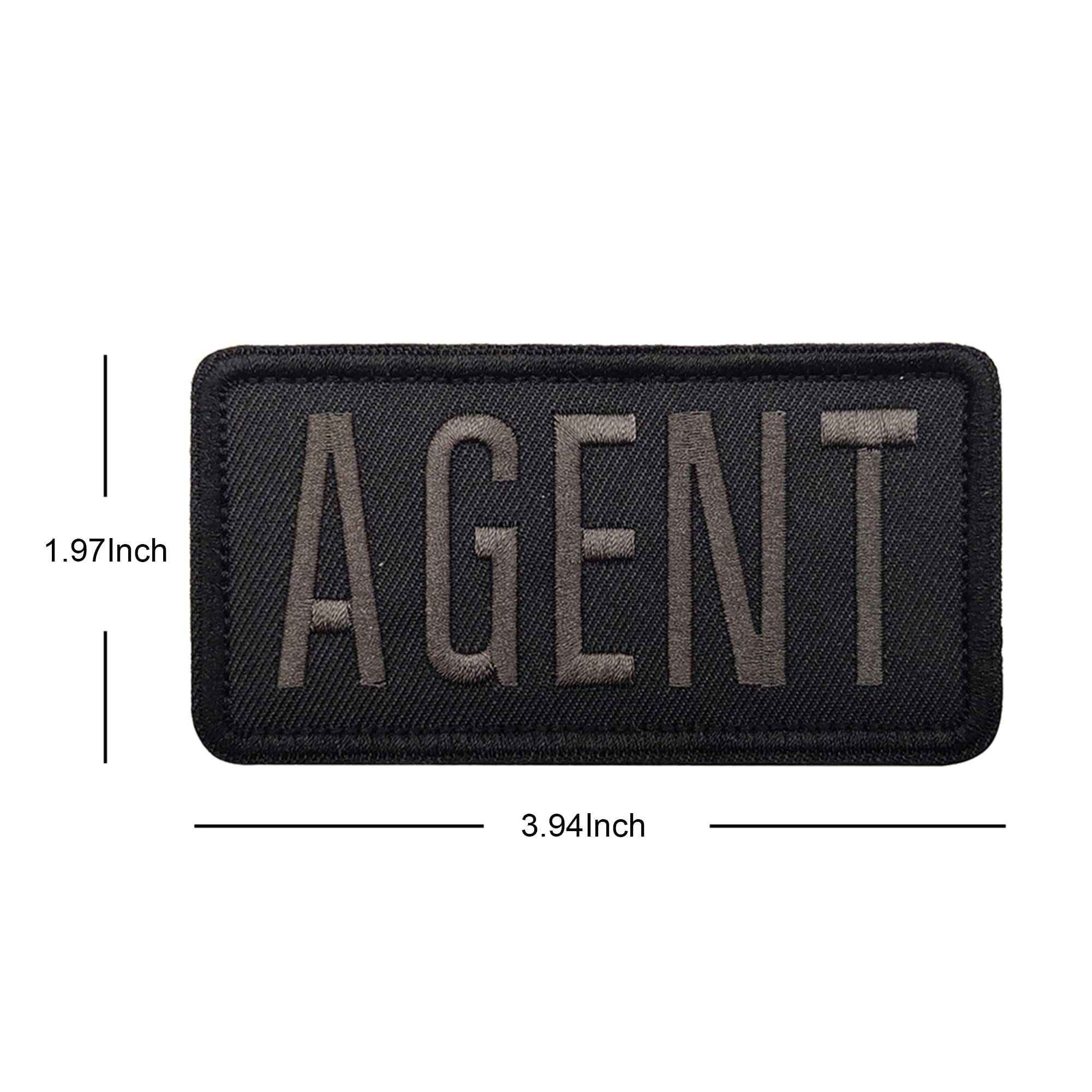 Agent Embroidered Patches Appliques Military Tactical Halloween Cosplay Costume Sewing Applique Emblem Armband Badges for Motorcycle Rider or Bikers Veteran Vest (10x5cm/3.94x1.97Inch) - Image 4