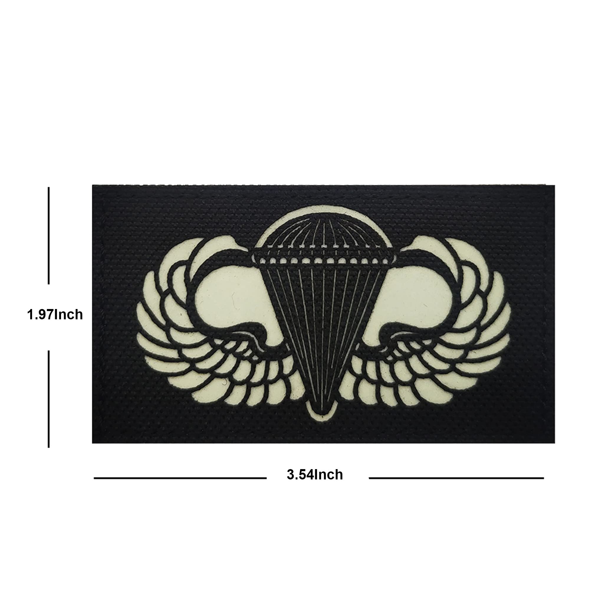 Air Force Glowing Dark Patches Us Army Airborne Parachutist Paratrooper Jump Wings Appliques Patch Tactical Emblem Badges - Image 3