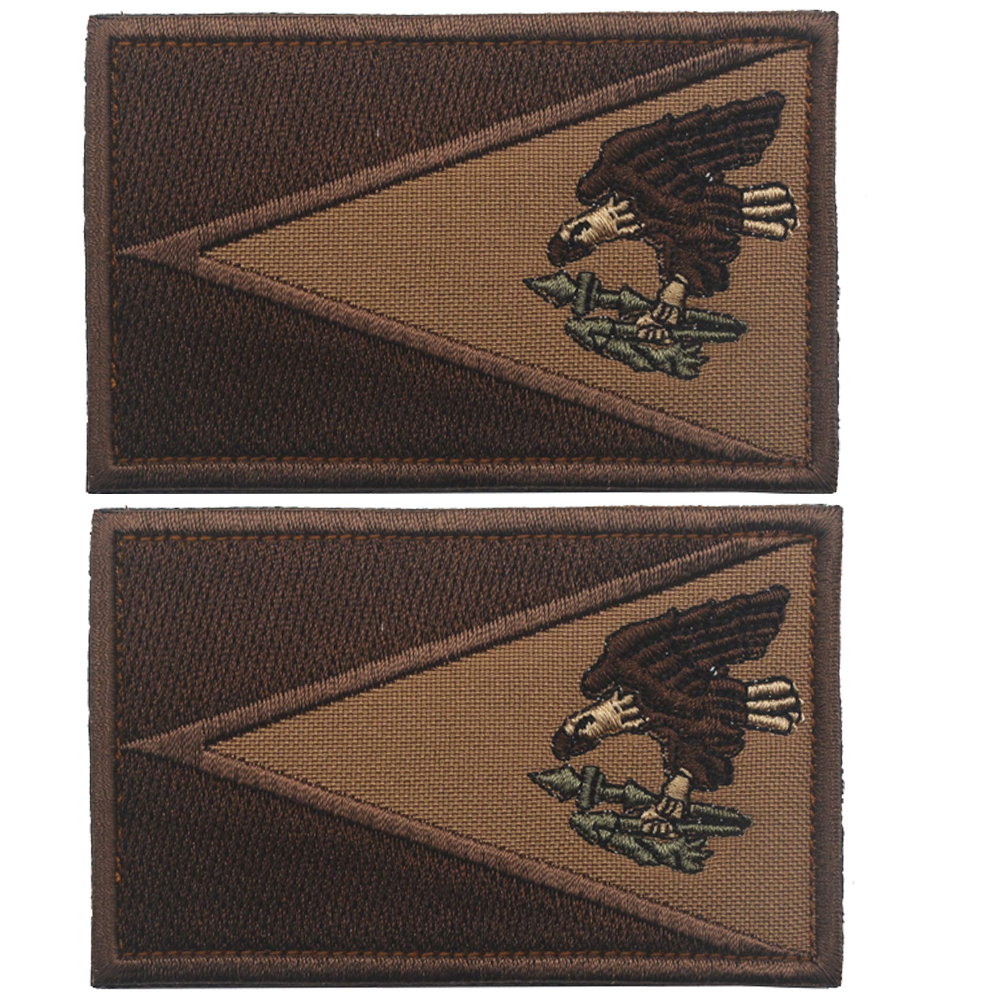 American Samoa of The United States National Flag Embroidered Hook & Loop Patch Tactical Military Morale Emblem Patches Applique Badge 2PCS