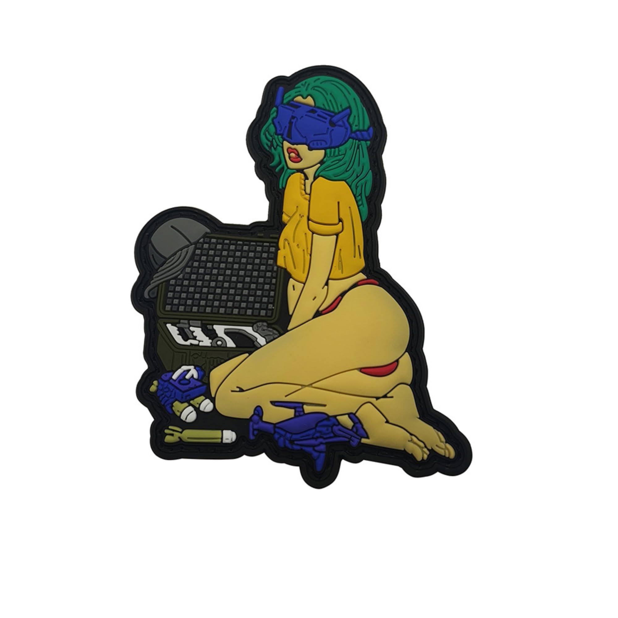 Anime Gaming Girl PVC Morale Patch with Hook and Loop Backing, 4.13 x 3.15 Inches, 2-Pack - Image 5