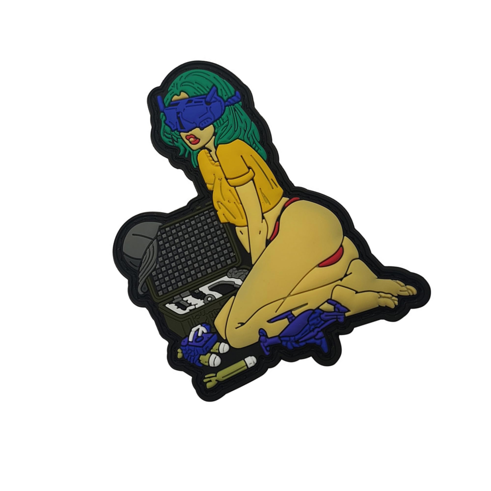 Anime Gaming Girl PVC Morale Patch with Hook and Loop Backing, 4.13 x 3.15 Inches, 2-Pack - Image 6