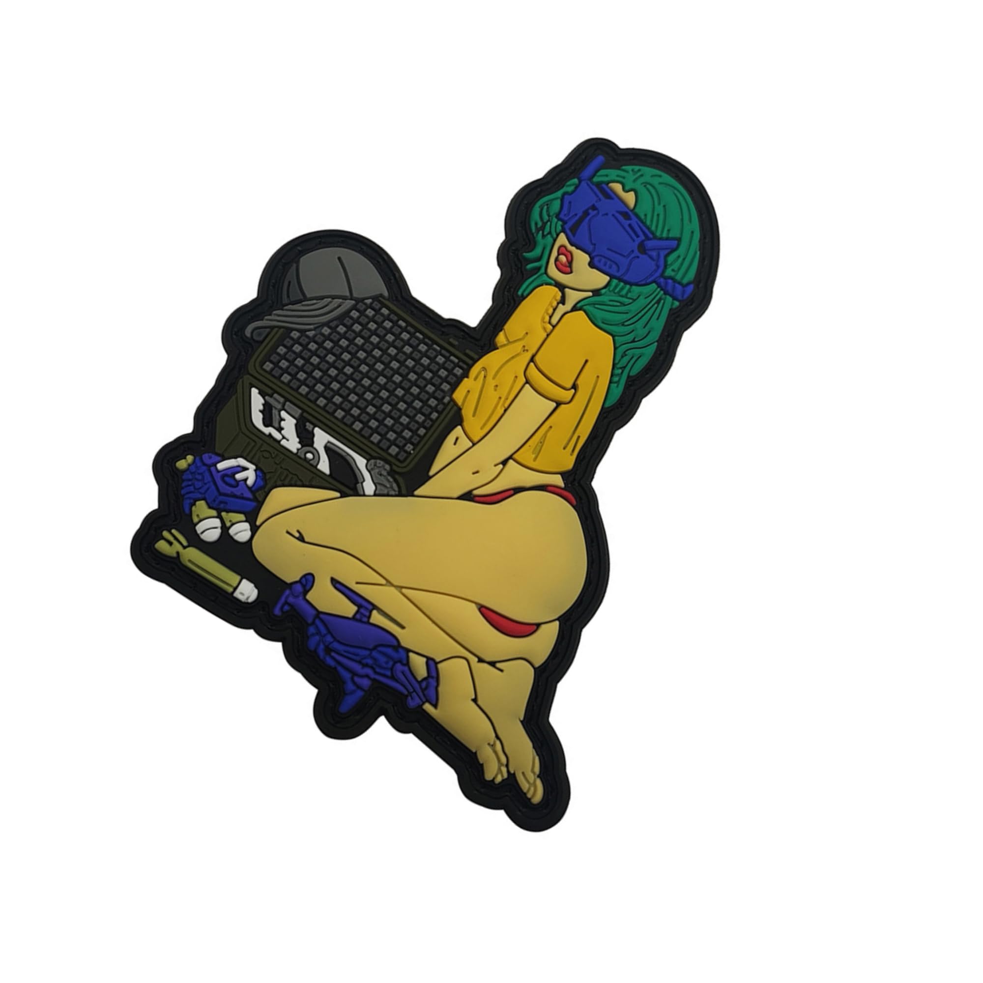 Anime Gaming Girl PVC Morale Patch with Hook and Loop Backing, 4.13 x 3.15 Inches, 2-Pack - Image 7