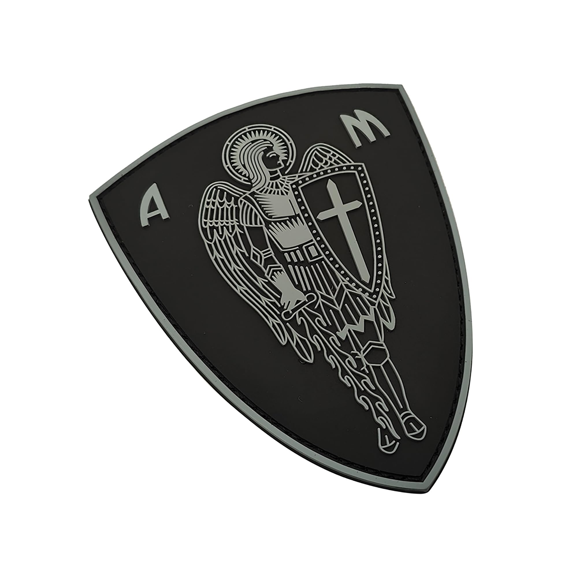 Archangel Cross Sword Shield Protection 3D PVC Rubber Patches with Fastener Hook and Loop Backing Tactical Military Armband Emblem Badges Decorative Appliques - Image 5