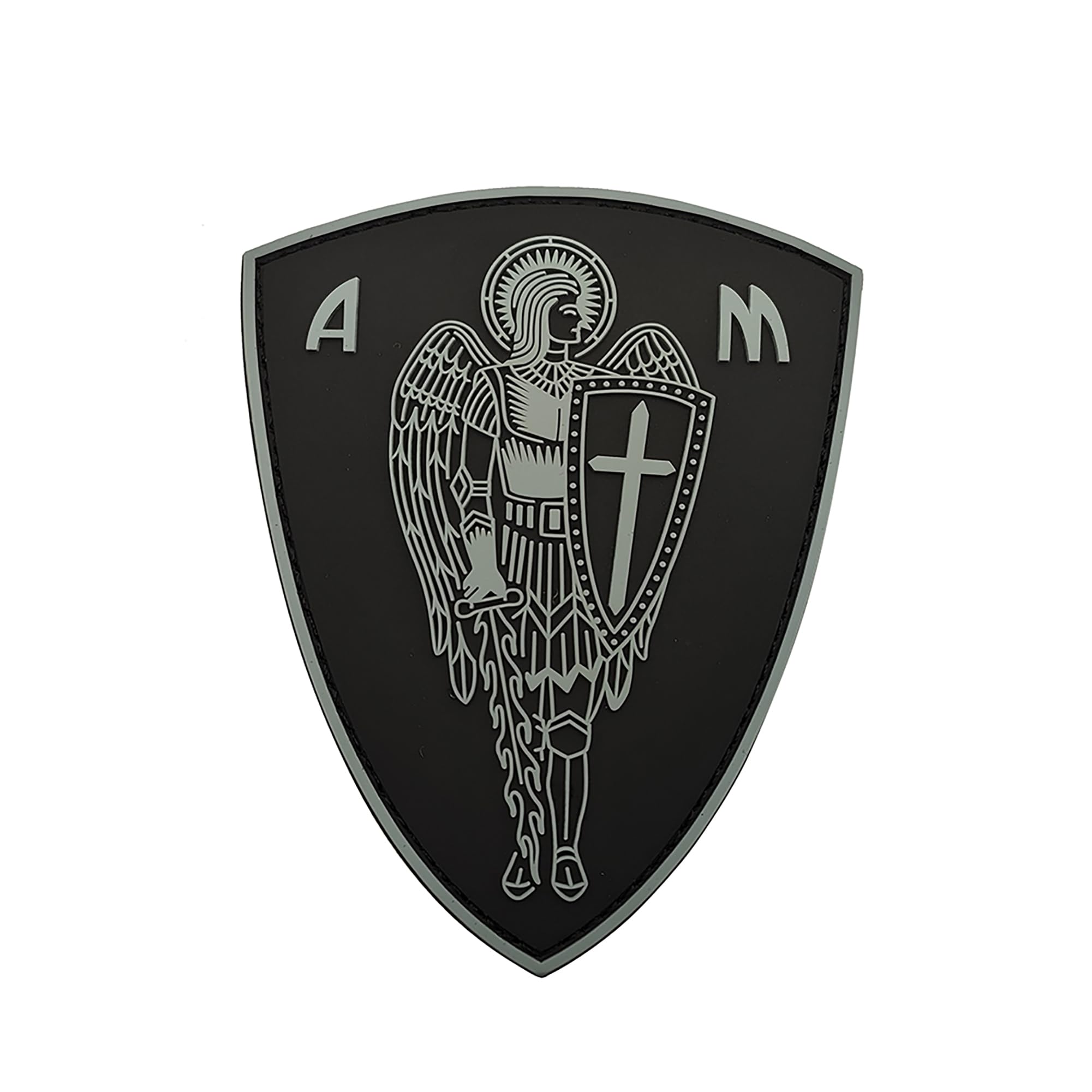 Archangel Cross Sword Shield Protection 3D PVC Rubber Patches with Fastener Hook and Loop Backing Tactical Military Armband Emblem Badges Decorative Appliques - Image 8