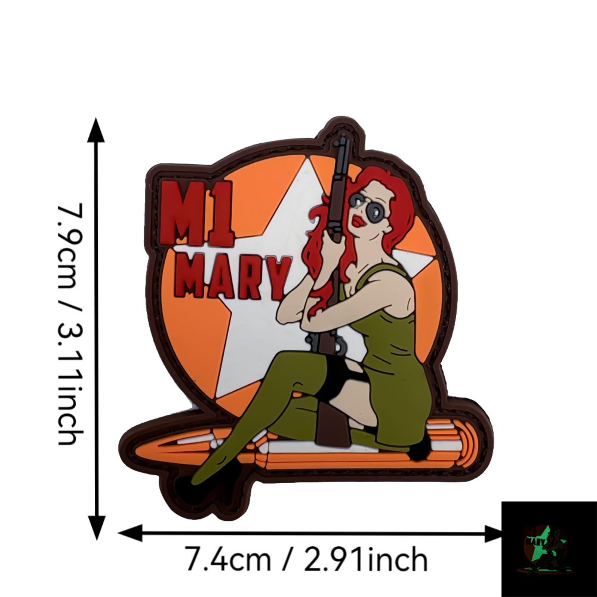 Belle Art Pin-up Girl Tactical Morale Patches, Military Style PVC Badges with Hook and Loop Backing, Set of 4 - Image 4