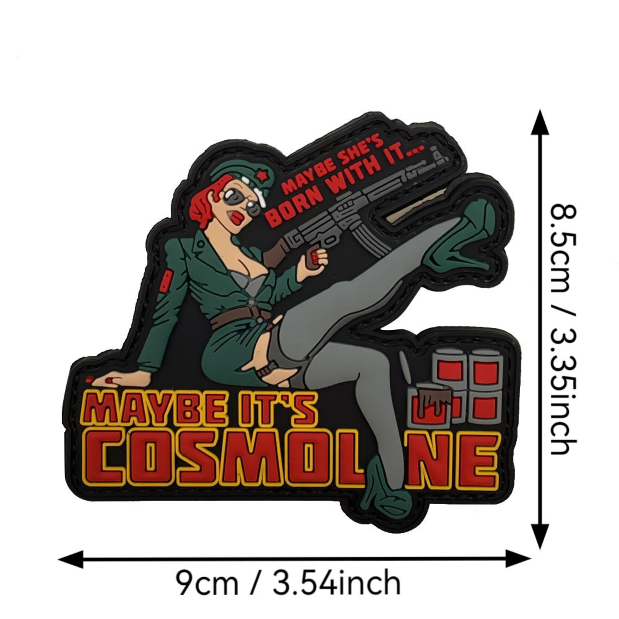 Belle Art Pin-up Girl Tactical Morale Patches, Military Style PVC Badges with Hook and Loop Backing, Set of 4 - Image 5
