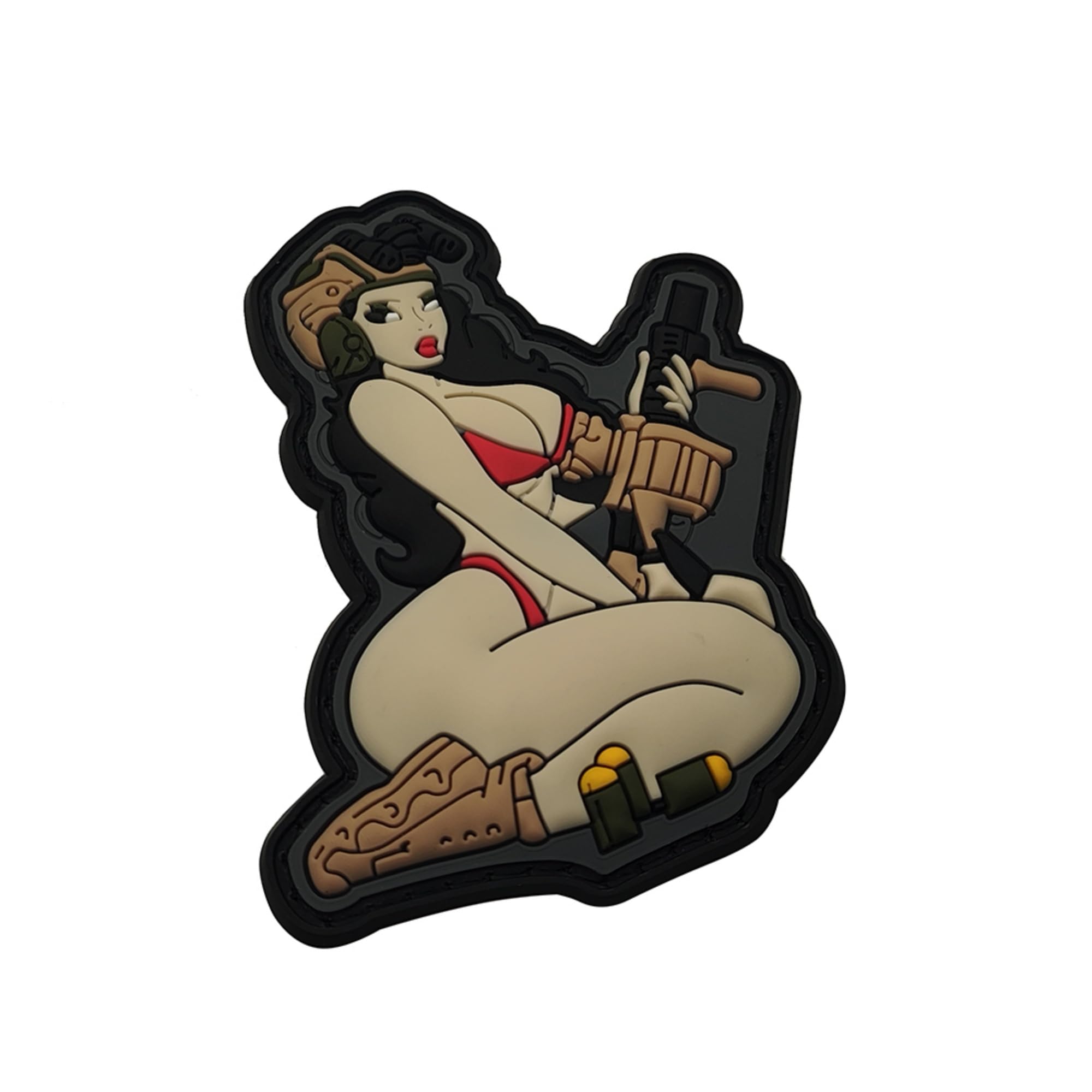 Bikini Beauty PVC Tactical Morale Patches, Military Armband Backpack Badges, Hook and Loop Backing, 3.35 x 2.95 Inch, Set of 2 - Image 6