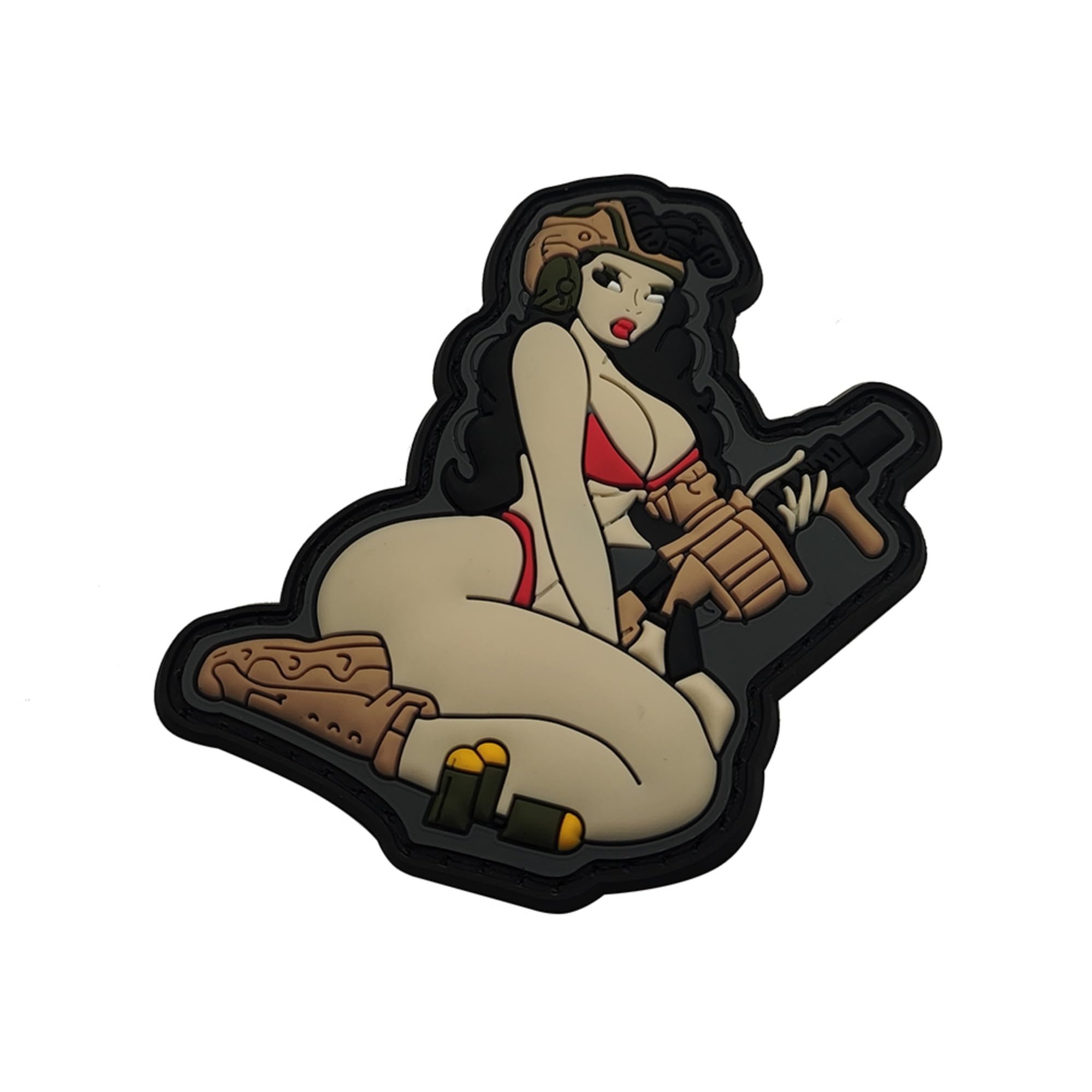 Bikini Beauty PVC Tactical Morale Patches, Military Armband Backpack Badges, Hook and Loop Backing, 3.35 x 2.95 Inch, Set of 2 - Image 7