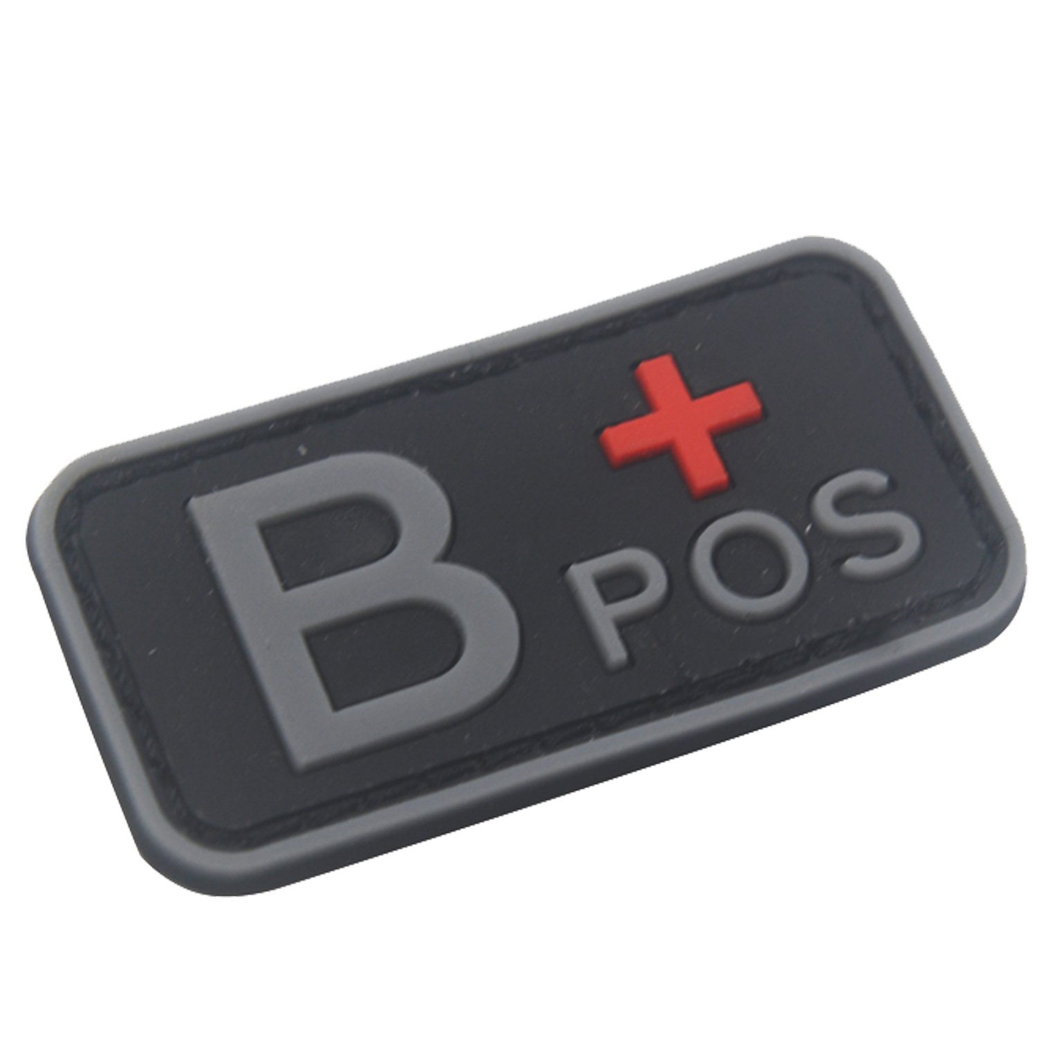 Blood Type Patch Kit B Pos, Tactical Type B Positive 3D PVC Rubber Fastener Patches, 1.97 X 0.98 Inch Sized, Bundle 4 Pieces. - Image 4