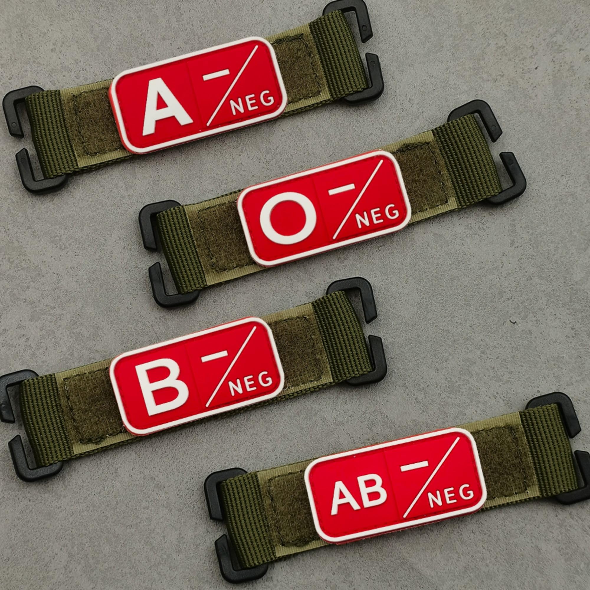 Blood Type PVC A Positive Patches, A+ Pos, Hook and Loop Fastener Backing, 1.97 x 0.98 Inch, Red and White, Set of 4 - Image 5