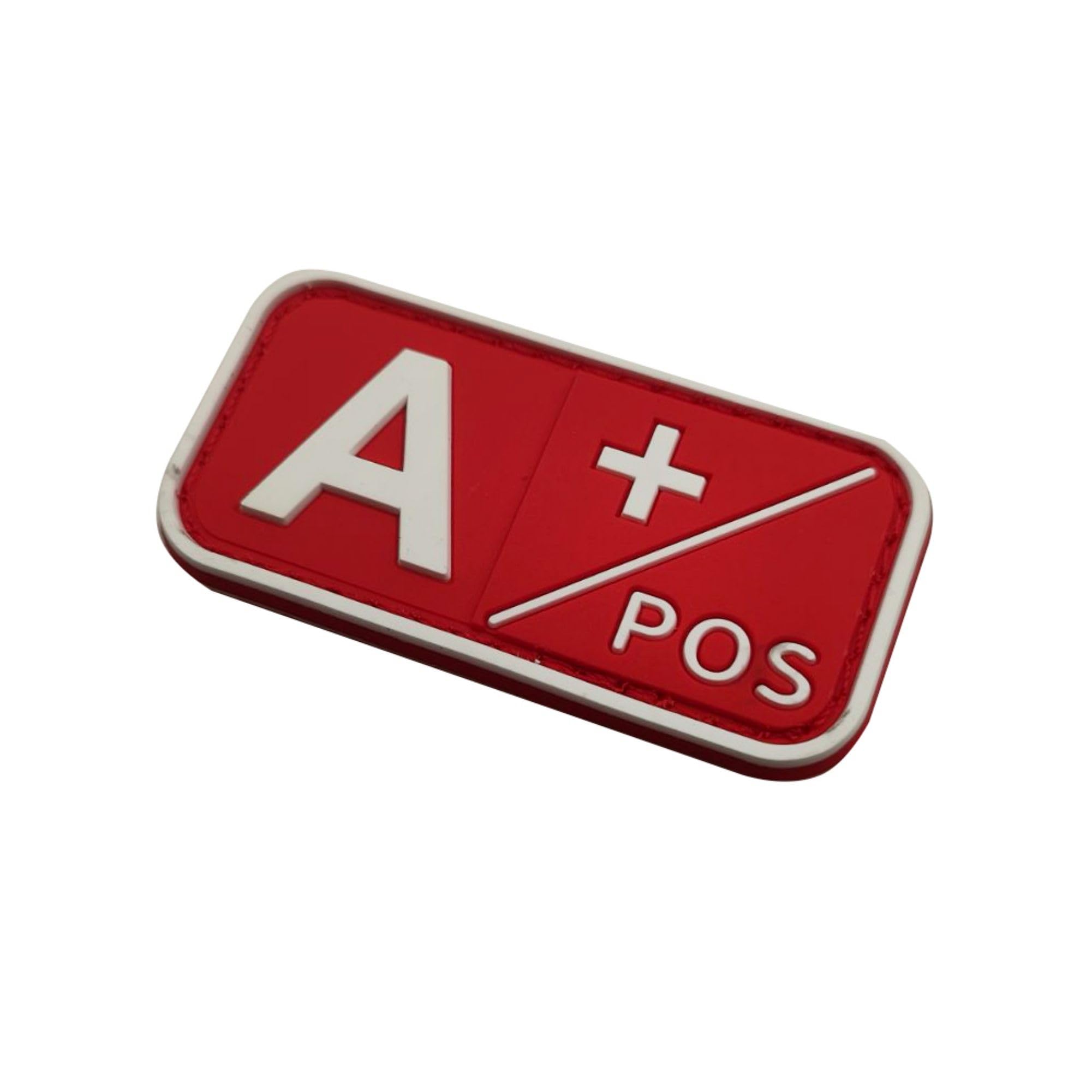 Blood Type PVC A Positive Patches, A+ Pos, Hook and Loop Fastener Backing, 1.97 x 0.98 Inch, Red and White, Set of 4 - Image 6