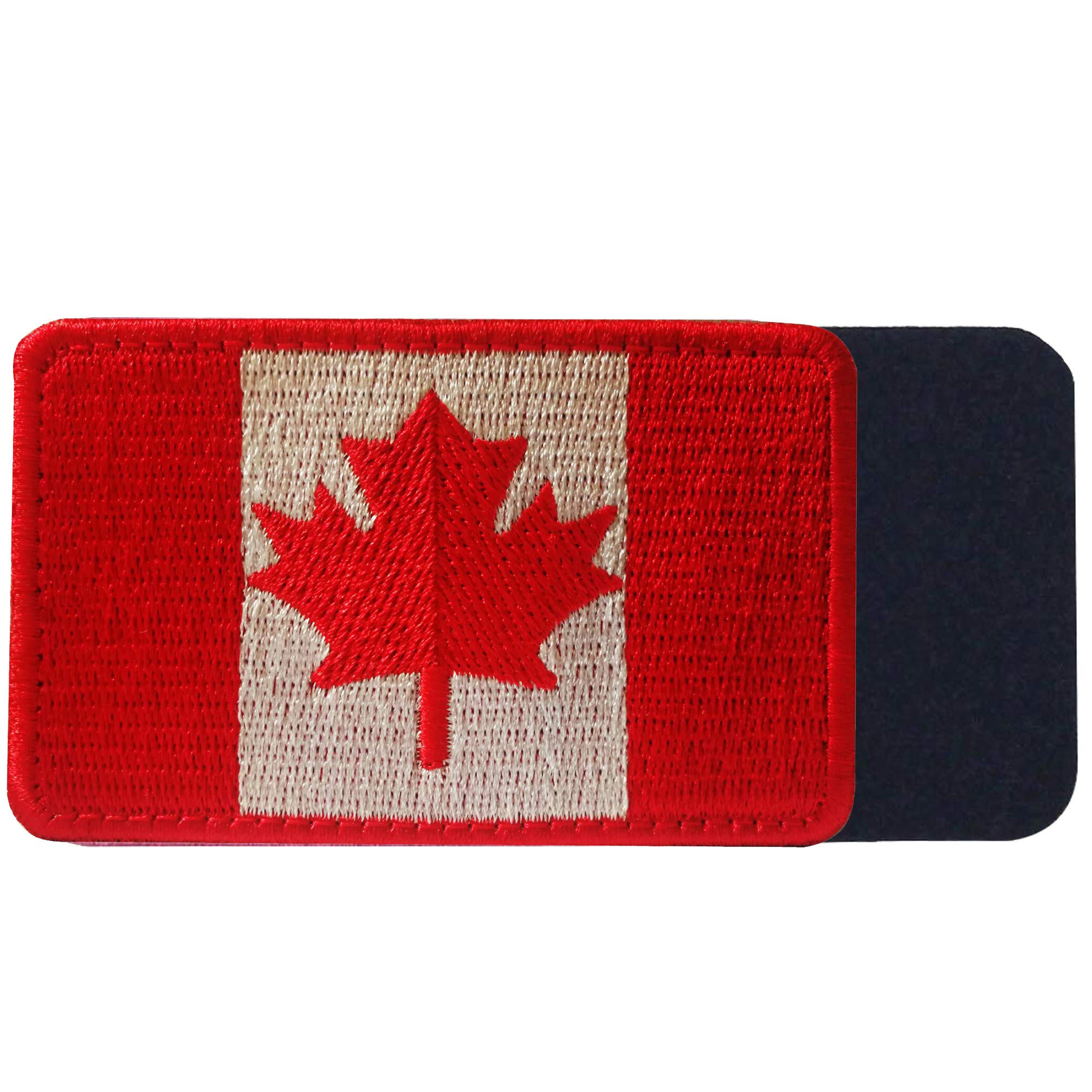 Canada Flag Full Embroidered Patch Canadian Maple Leaf National Emblem Tactical Patch Hook & Loop Backing 3.15 x 1.97 Inch - Image 8