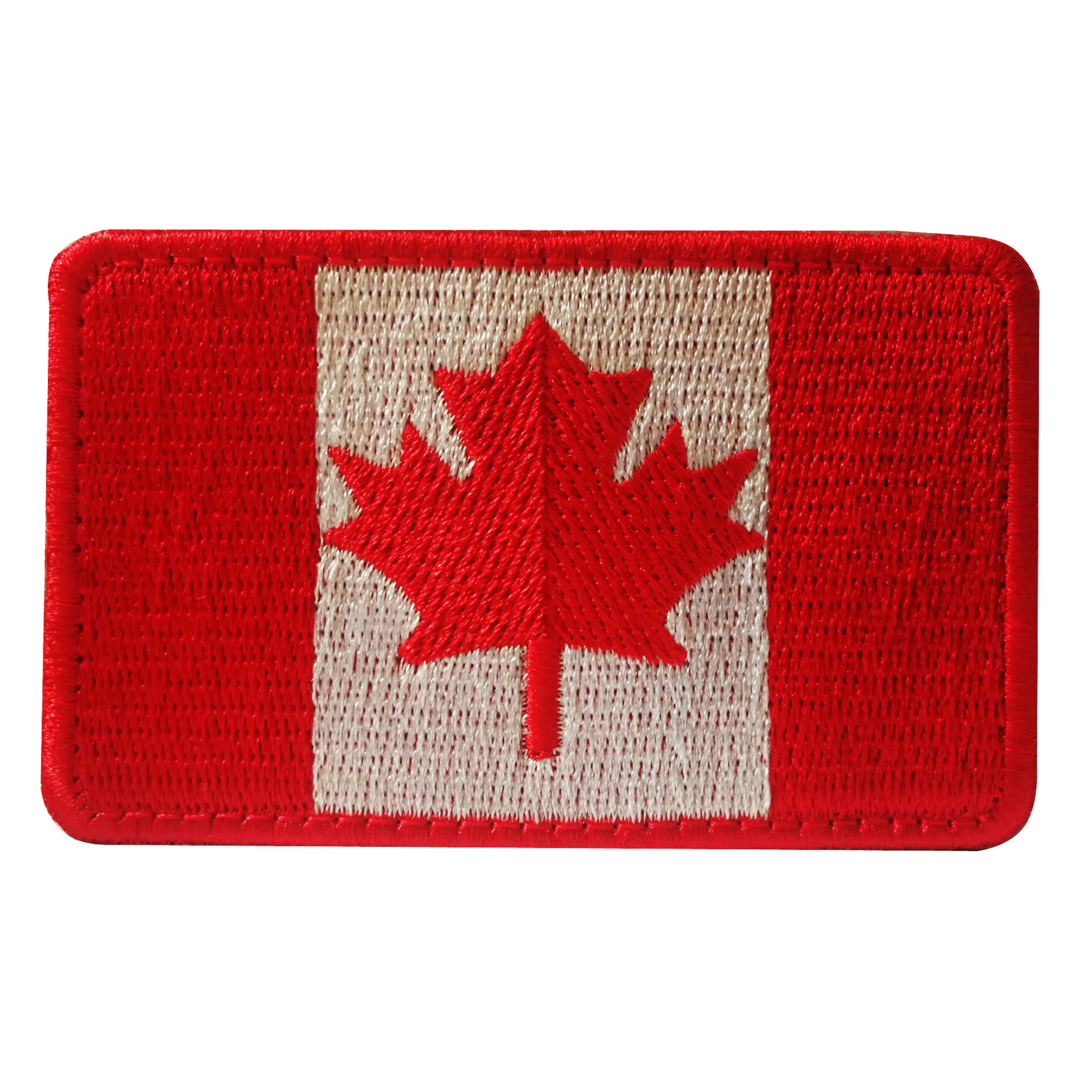 Canada Flag Full Embroidered Patch Canadian Maple Leaf National Emblem Tactical Patch Hook & Loop Backing 3.15 x 1.97 Inch - Image 9