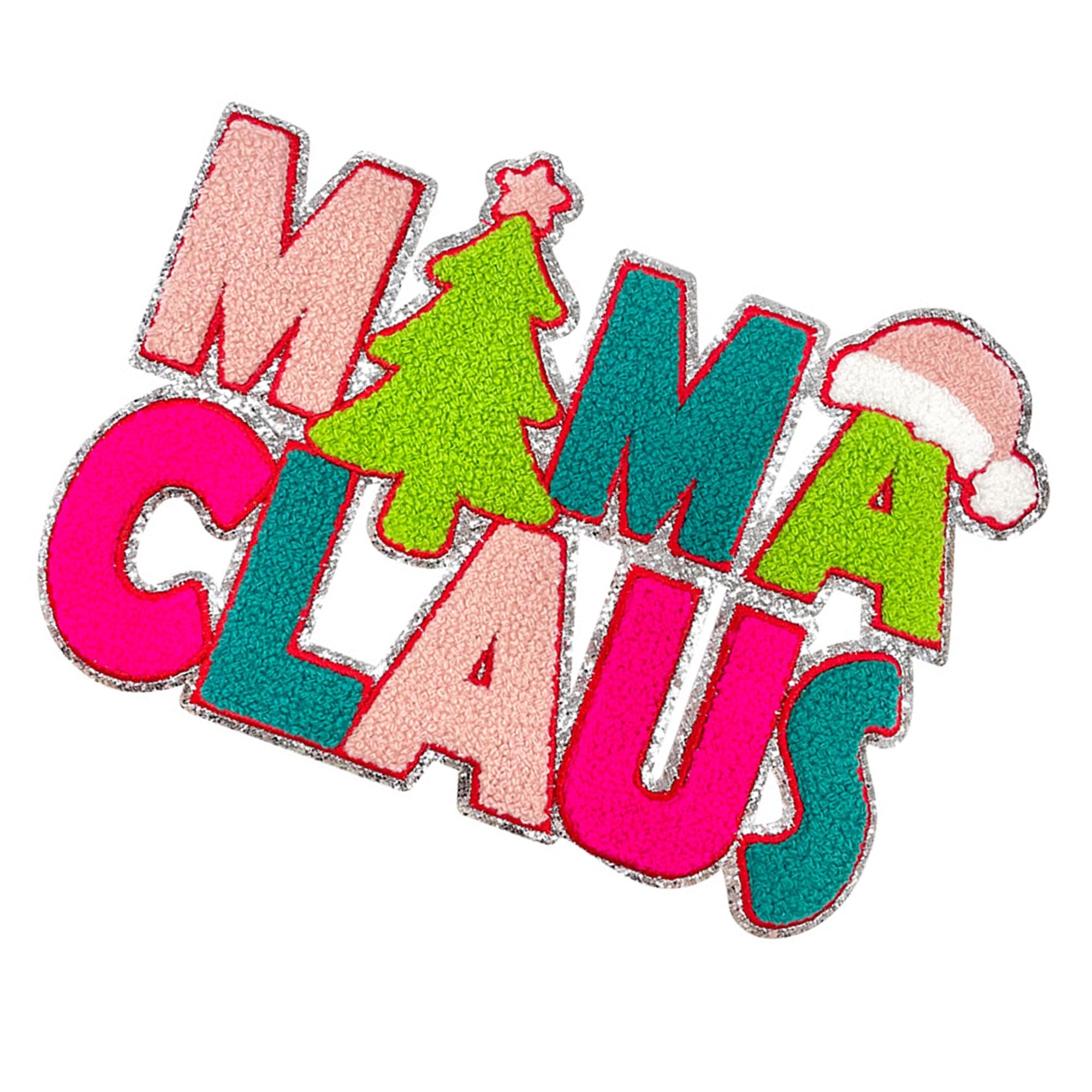 Christmas Holiday DIY Towel Embroidered Patches, Large Size Decorative Appliques, 10.2 x 7.2 Inch - Image 6