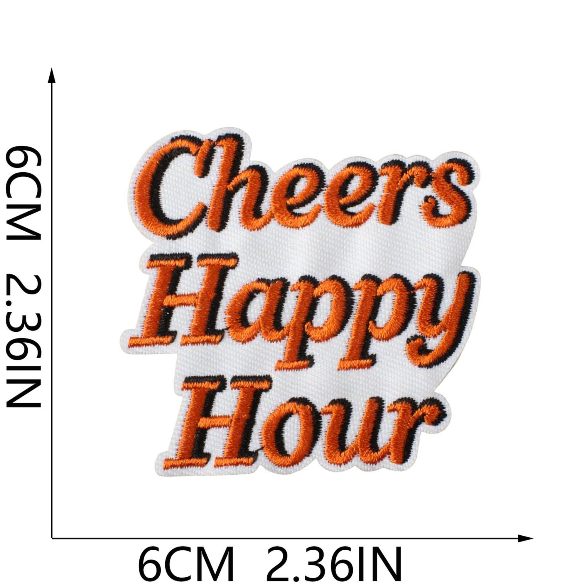 Cocktail Embroidered Iron-On Patches, Happy Hour Beverage Cup Appliques, Self-Adhesive Clothing and Bag Decoration, 8 Piece Set - Image 8
