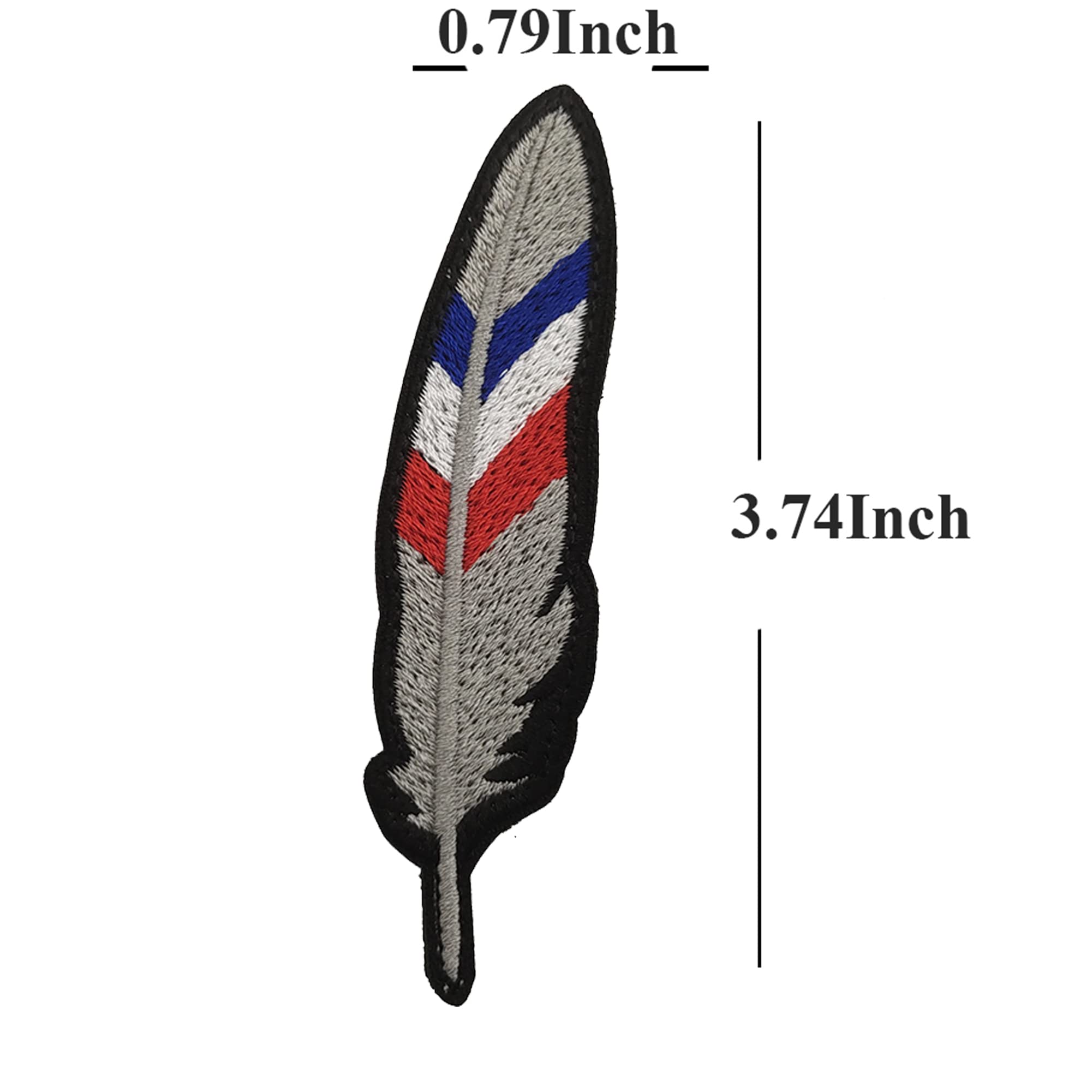 Colorful Feathers France Flag Patch French Embroidered Fabric Applique Patches Tactical Military Morale Combat Armband Badges - Image 3
