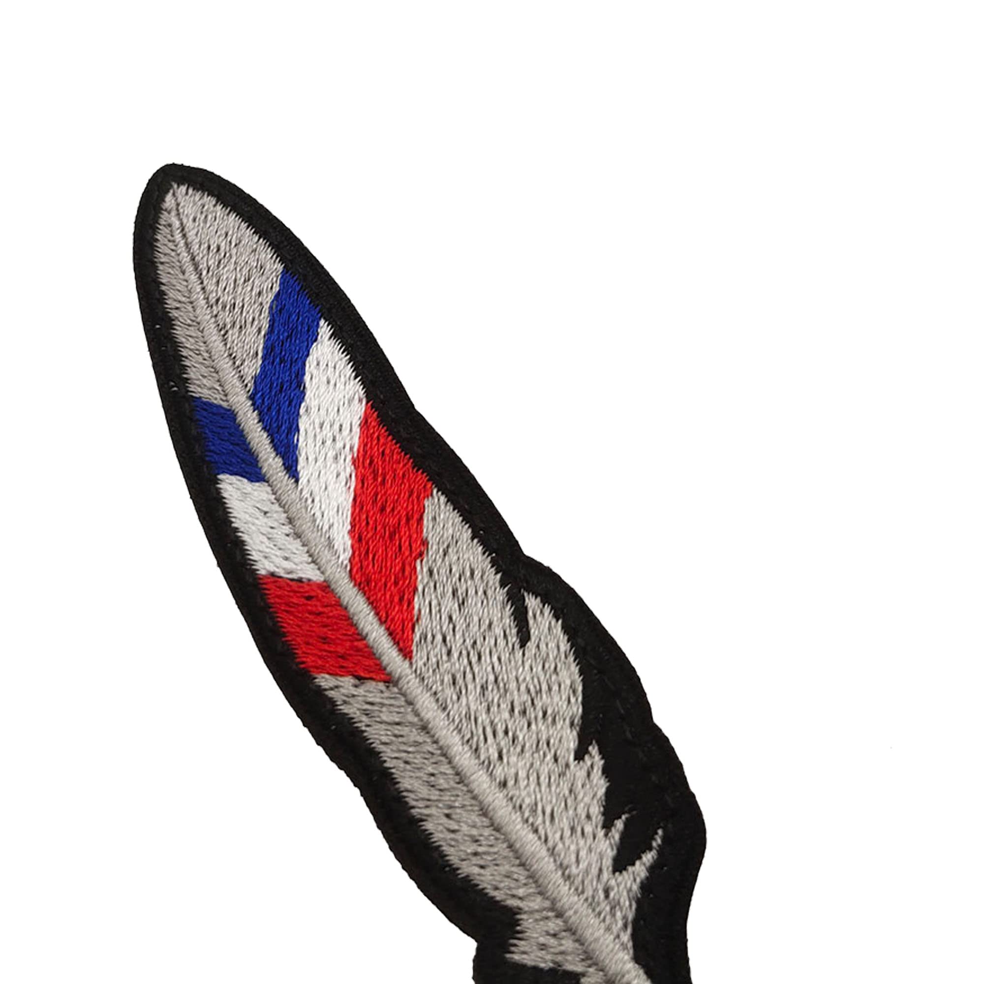 Colorful Feathers France Flag Patch French Embroidered Fabric Applique Patches Tactical Military Morale Combat Armband Badges - Image 9