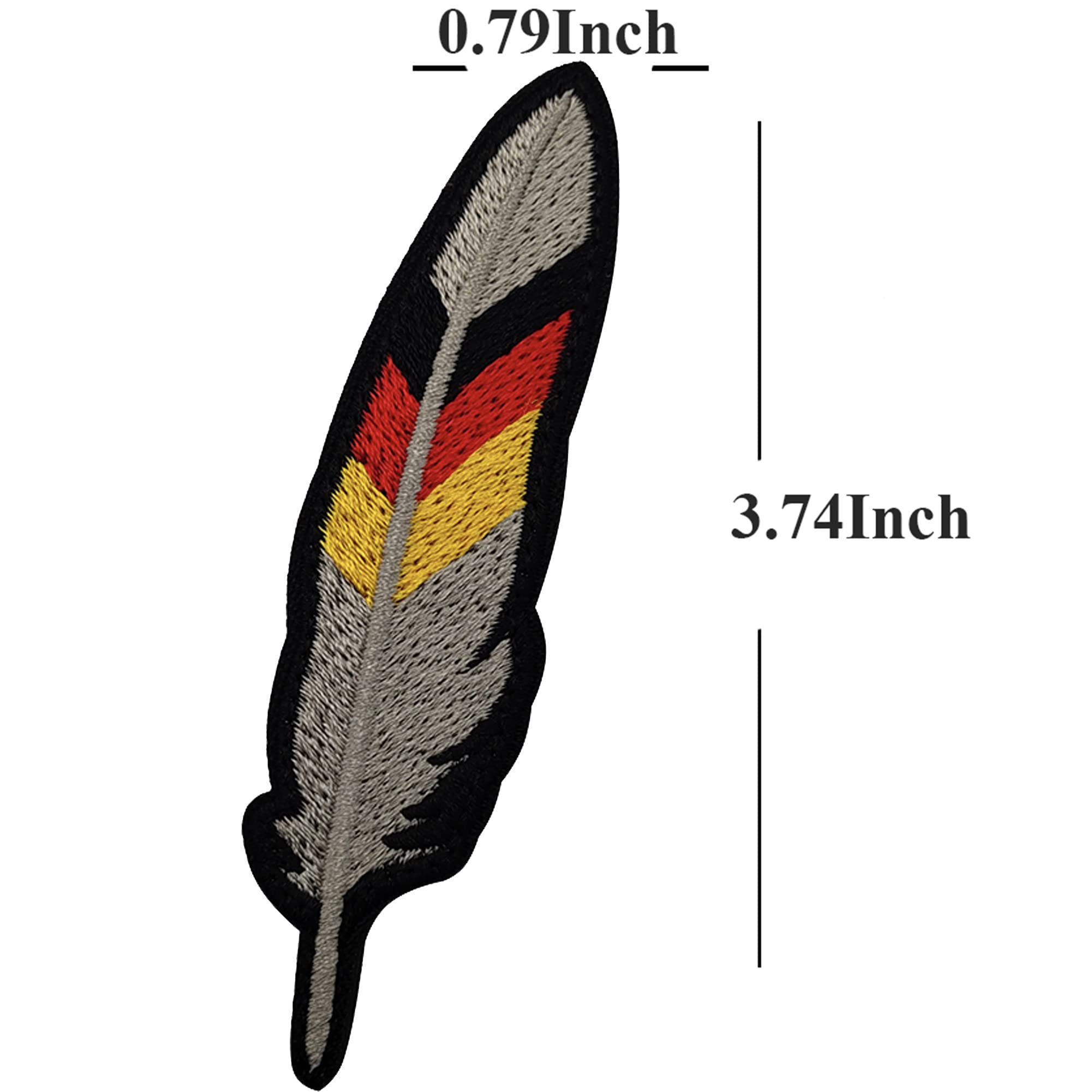 Colorful Feathers Germany Flag Patch Applique German Embroidered Fabric Patches Tactical Military Morale Combat Armband Badges - Image 3