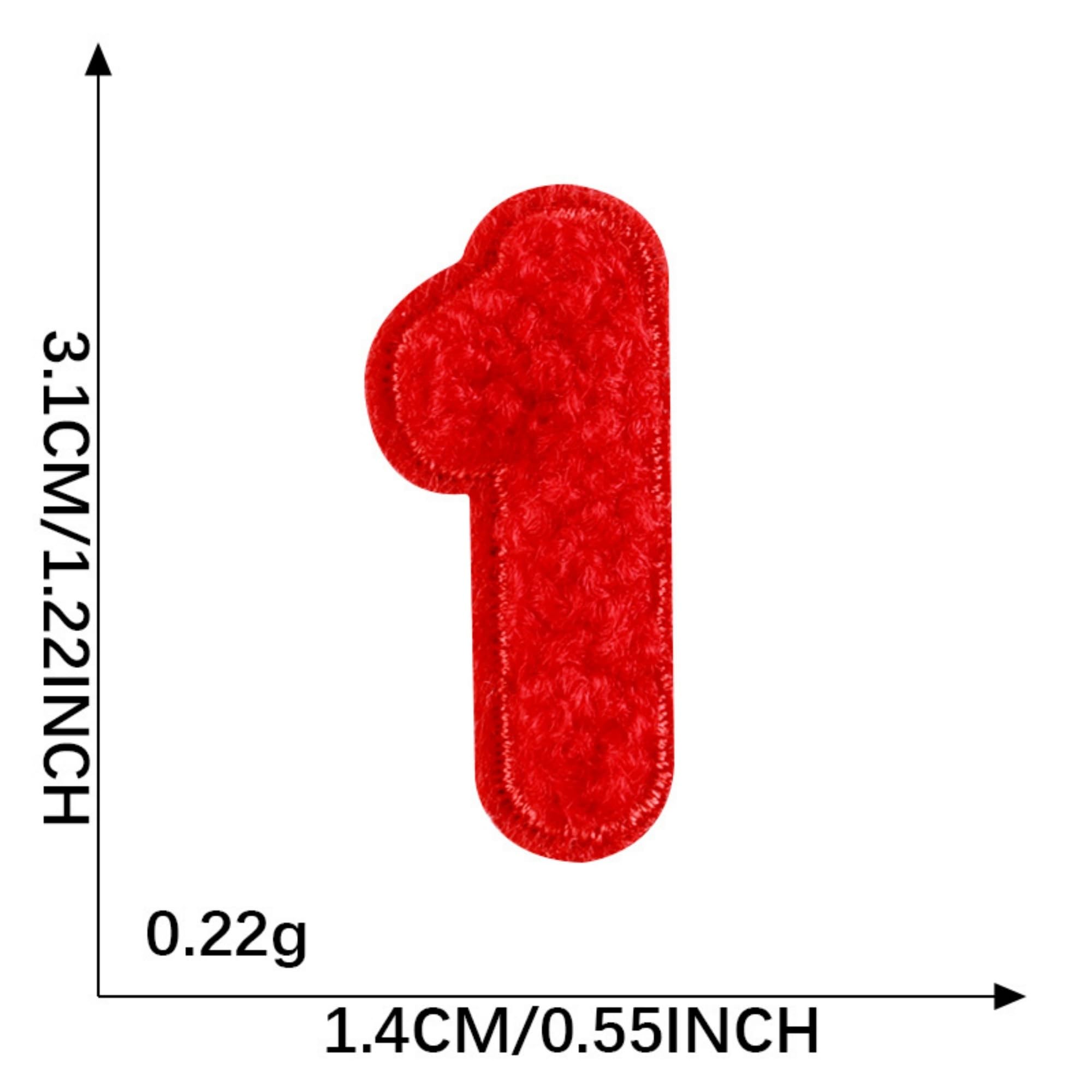 Colorful Number Patches, 0-9 Iron-on Embroidered Appliques, Sew-on Fabric Numbers, 3 x 2 Inch - Image 4