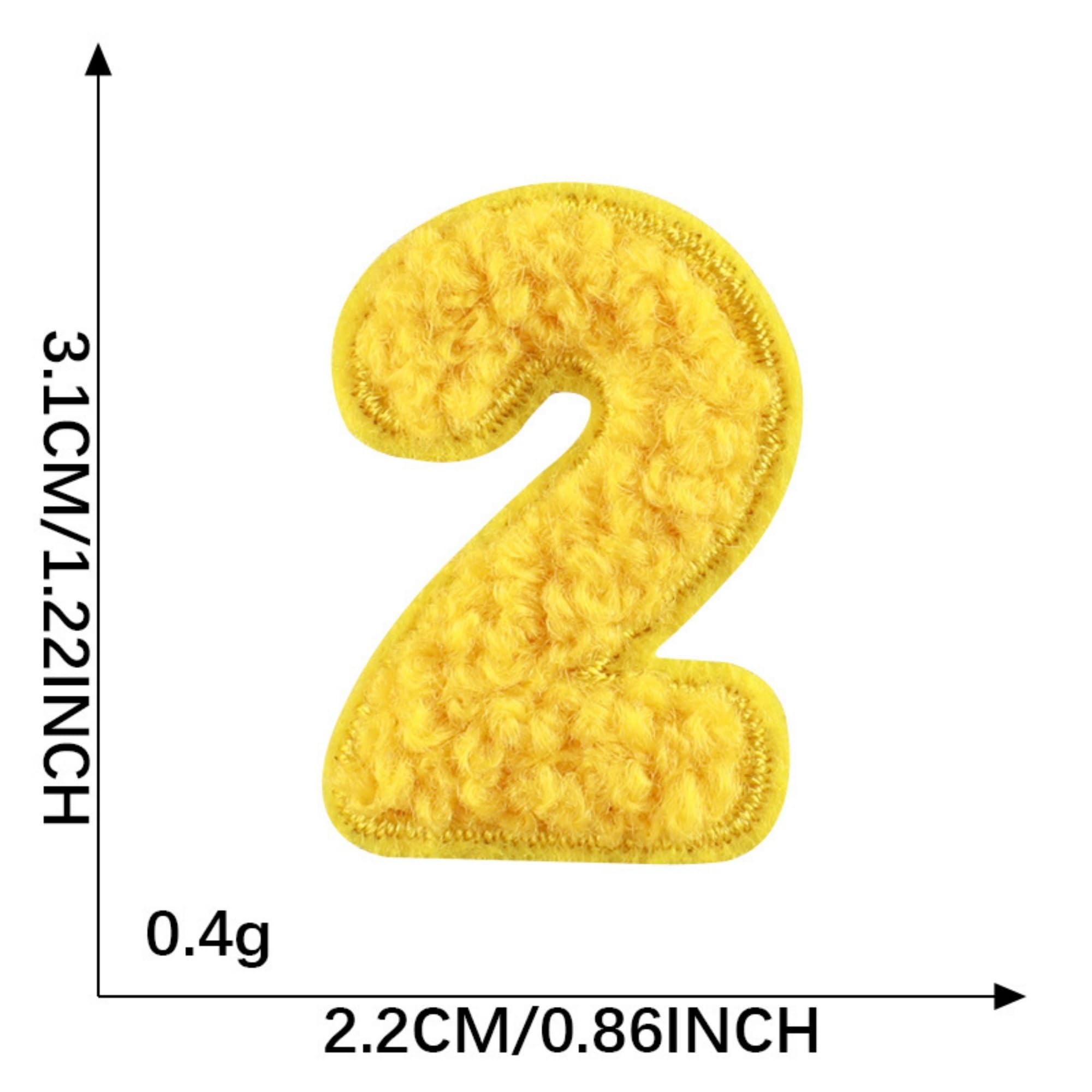 Colorful Number Patches, 0-9 Iron-on Embroidered Appliques, Sew-on Fabric Numbers, 3 x 2 Inch - Image 5