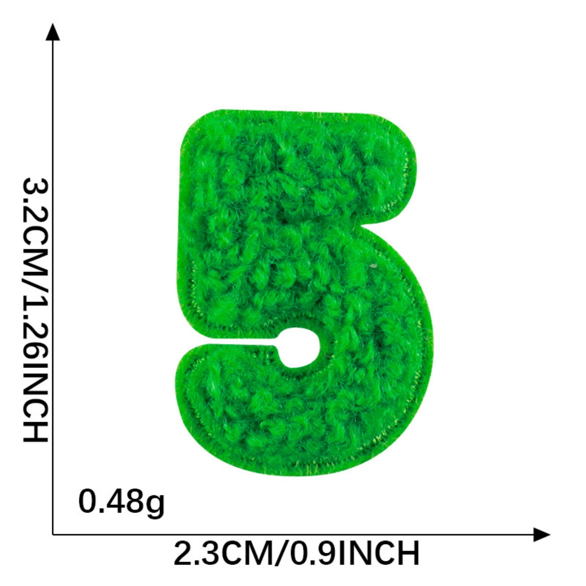 Colorful Number Patches, 0-9 Iron-on Embroidered Appliques, Sew-on Fabric Numbers, 3 x 2 Inch - Image 8