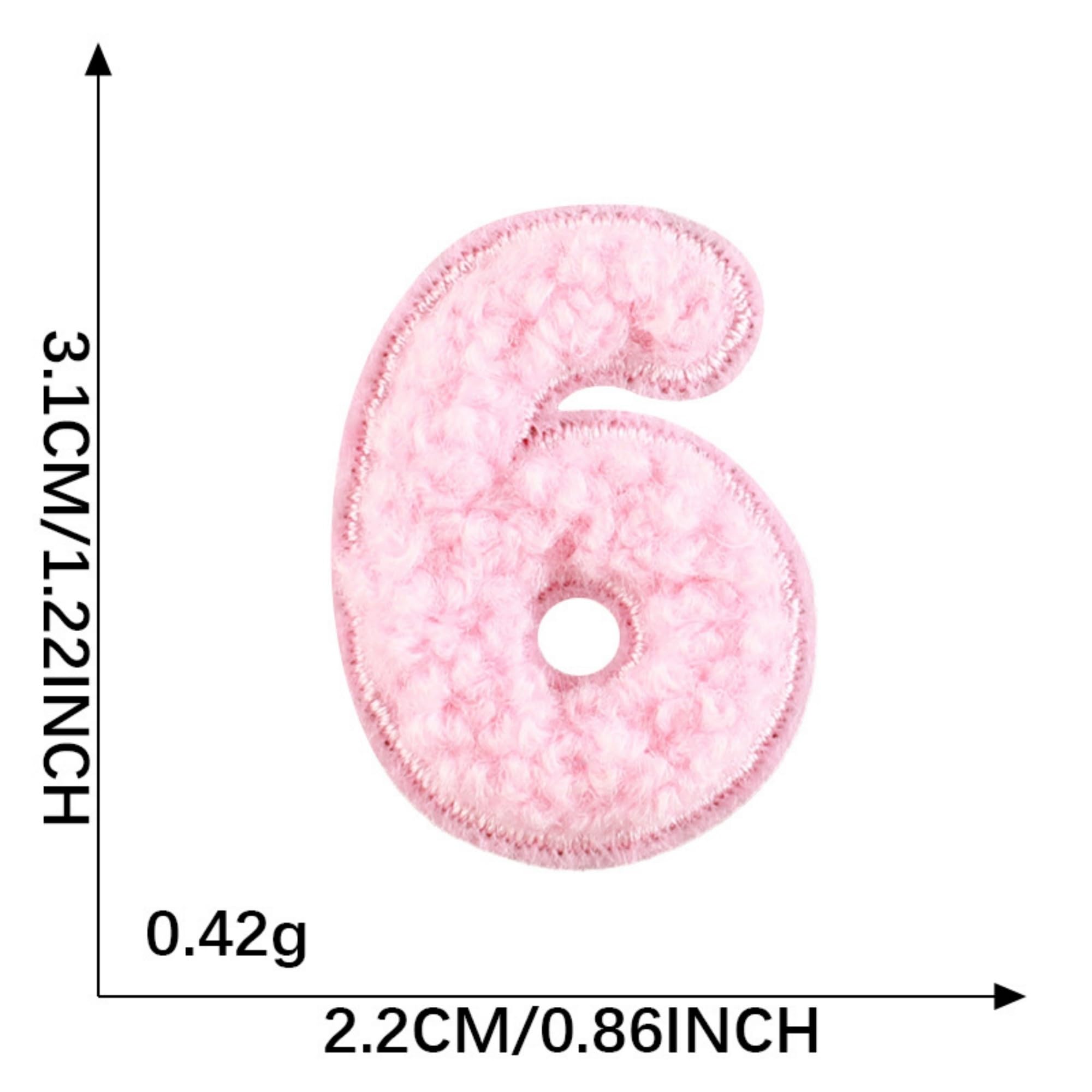 Colorful Number Patches, 0-9 Iron-on Embroidered Appliques, Sew-on Fabric Numbers, 3 x 2 Inch - Image 9