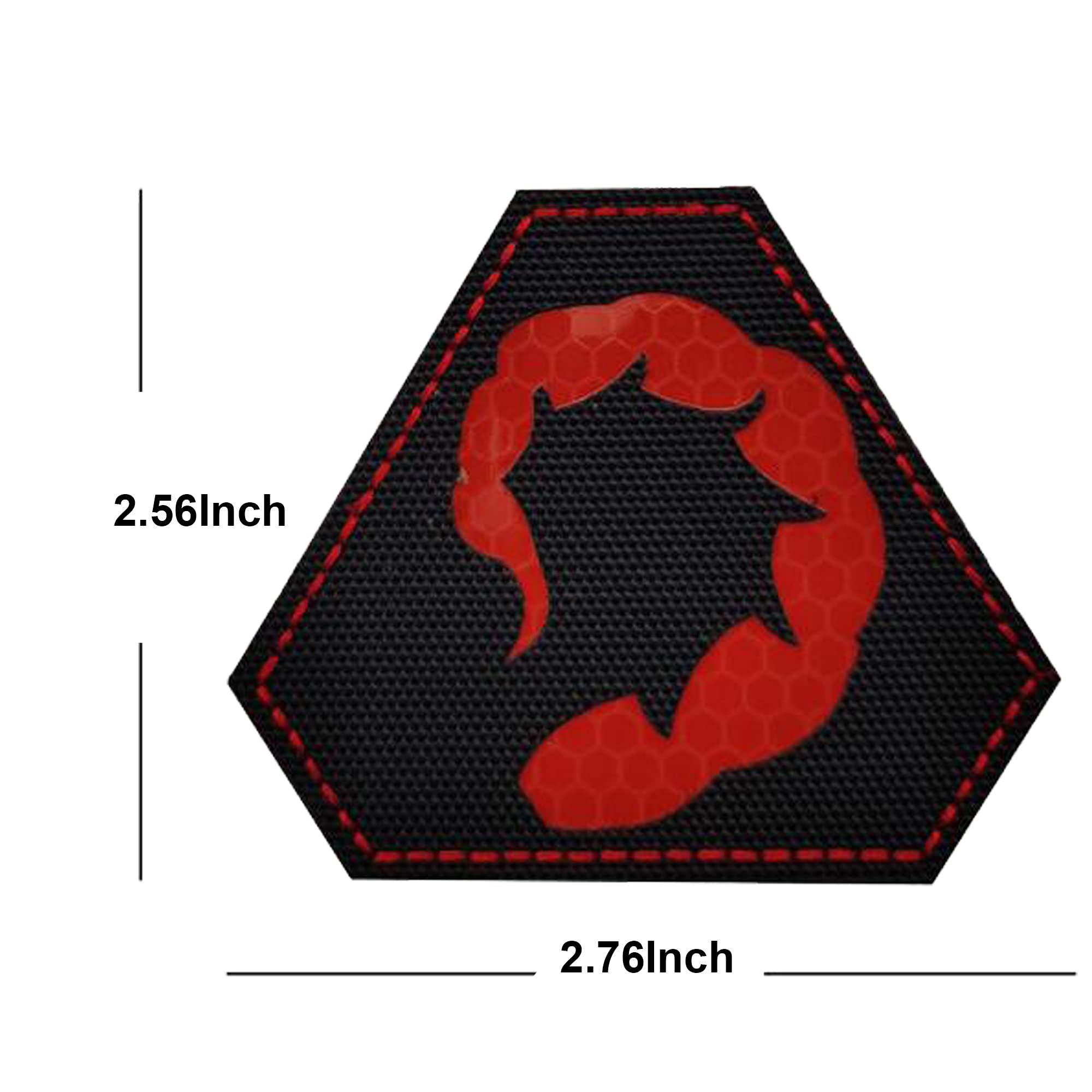 Cool Red Scorpion Tail Reflective Laser Cut Patch IR Infrared Reflection Emblem Armband Badges Decorative Patches Sewing Appliques - Image 3