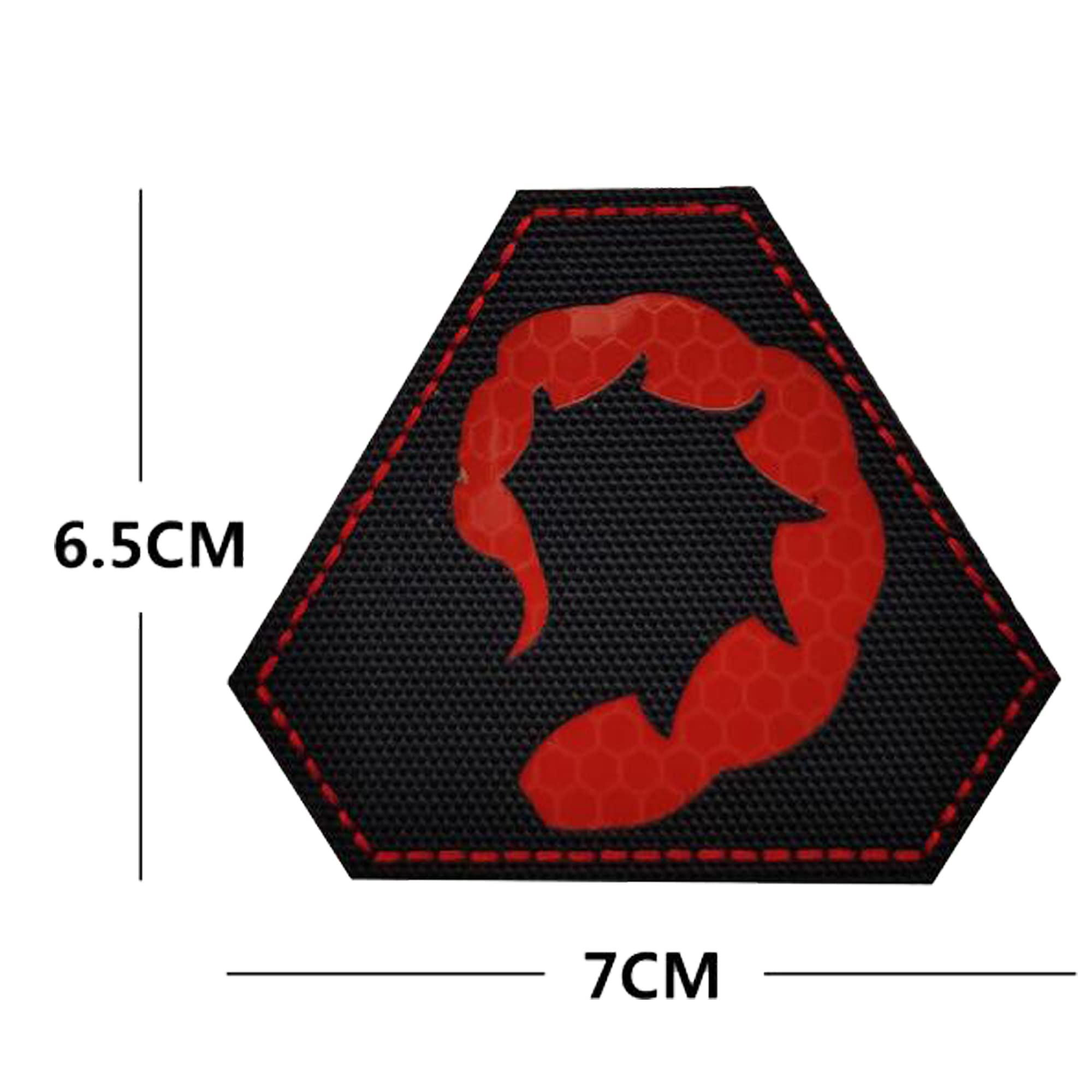 Cool Red Scorpion Tail Reflective Laser Cut Patch IR Infrared Reflection Emblem Armband Badges Decorative Patches Sewing Appliques - Image 4